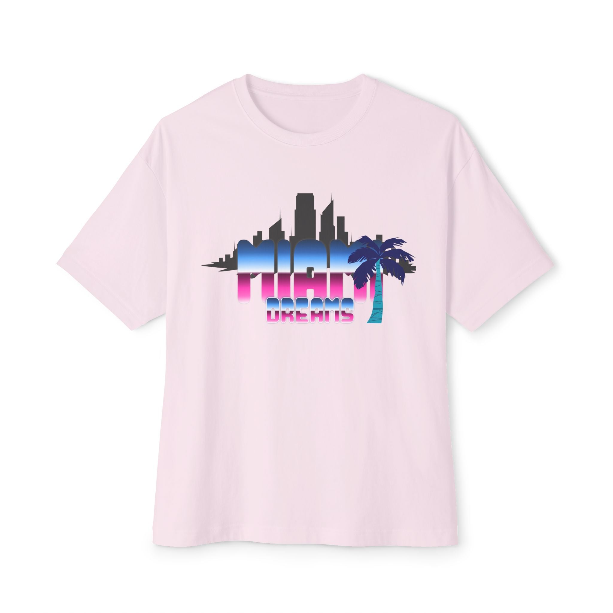 Retro Miami Skyline Tee — "High Limits" Vaporwave Palm Graphic