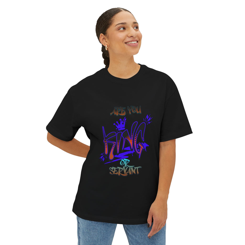 King Graffiti Tee — "Are You King" Streetwear Boxy T‑Shirt