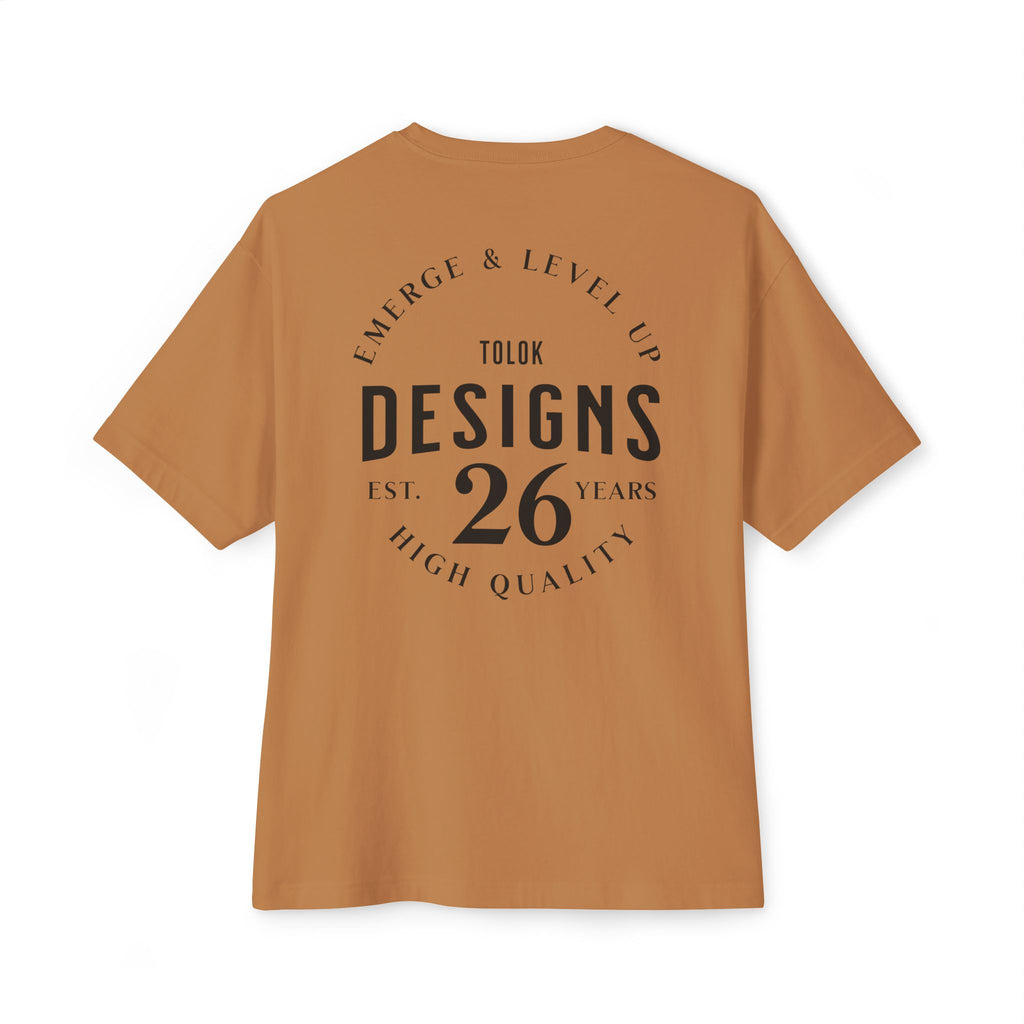 Boxy Tee - 'Designs 26' Minimal Logo Oversized T-Shirt