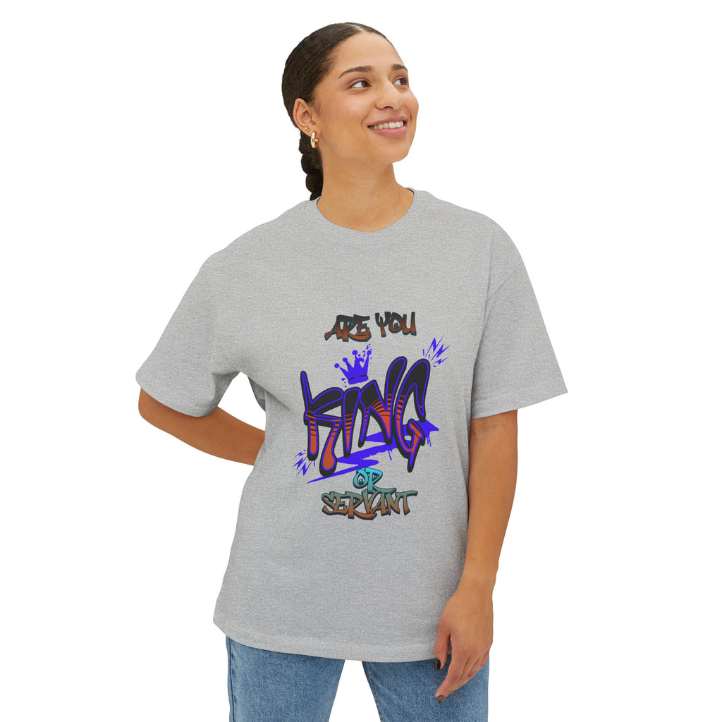 King Graffiti Tee — "Are You King" Streetwear Boxy T‑Shirt