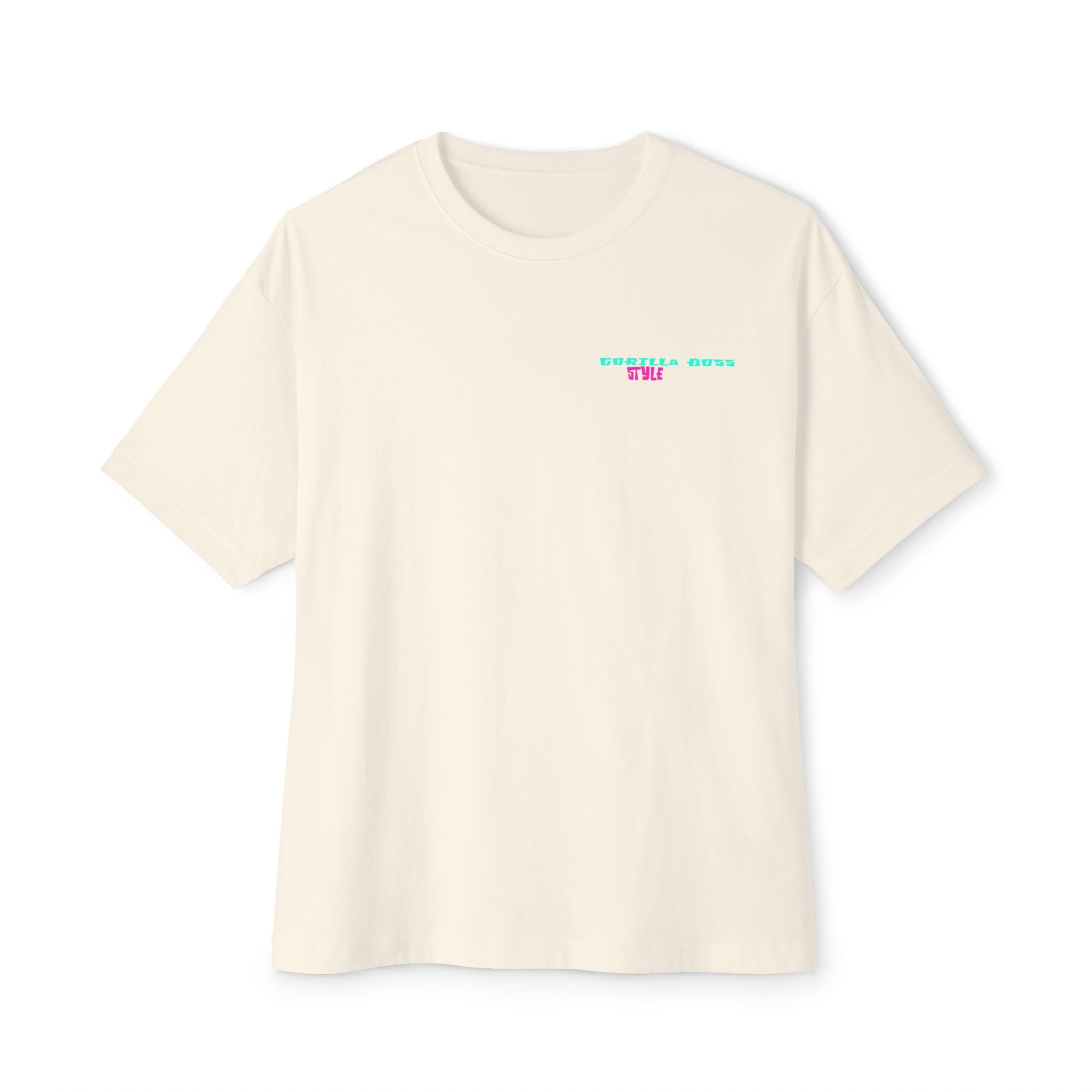 Graphic Tee — Neon Glitch Portrait Boxy T-Shirt