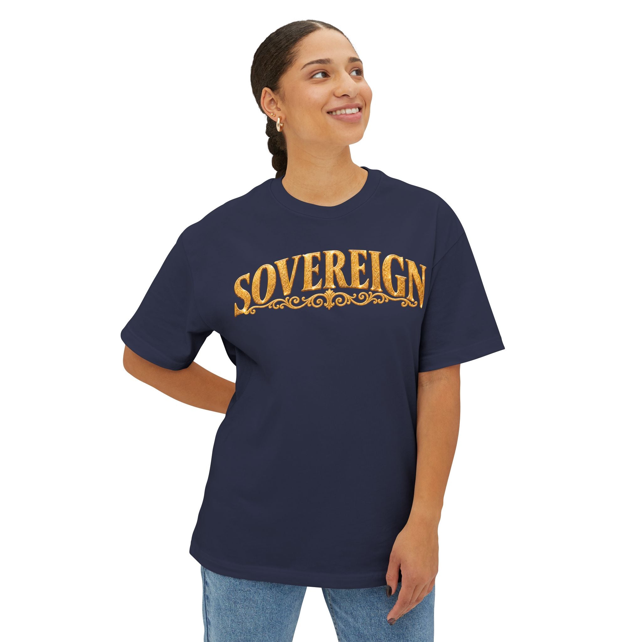 Sovereign Gold Cross T‑Shirt — Ornate Religious Graphic Tee