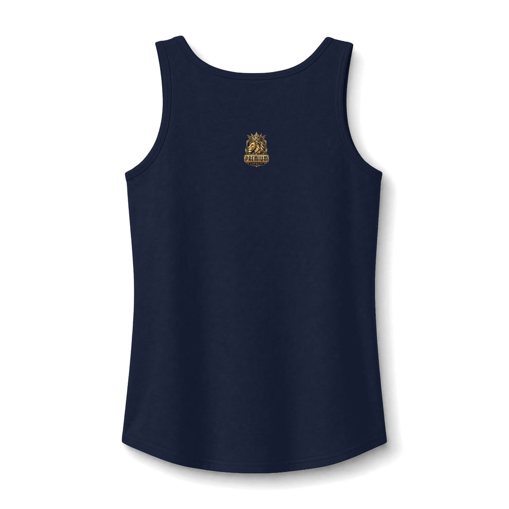 Women's Tank Top — Gold Script "Hot Mess" Small Chest Design