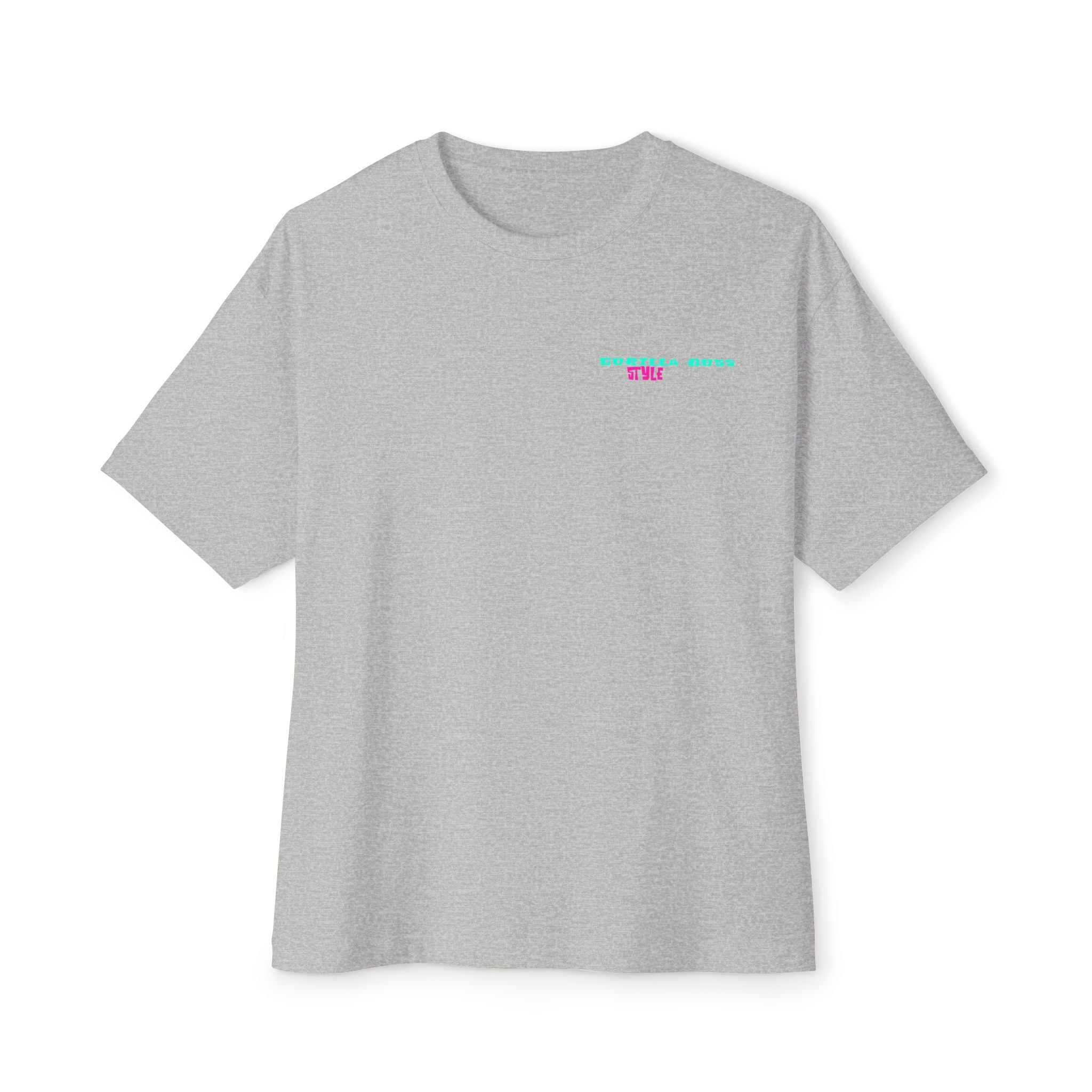 Graphic Tee — Neon Glitch Portrait Boxy T-Shirt