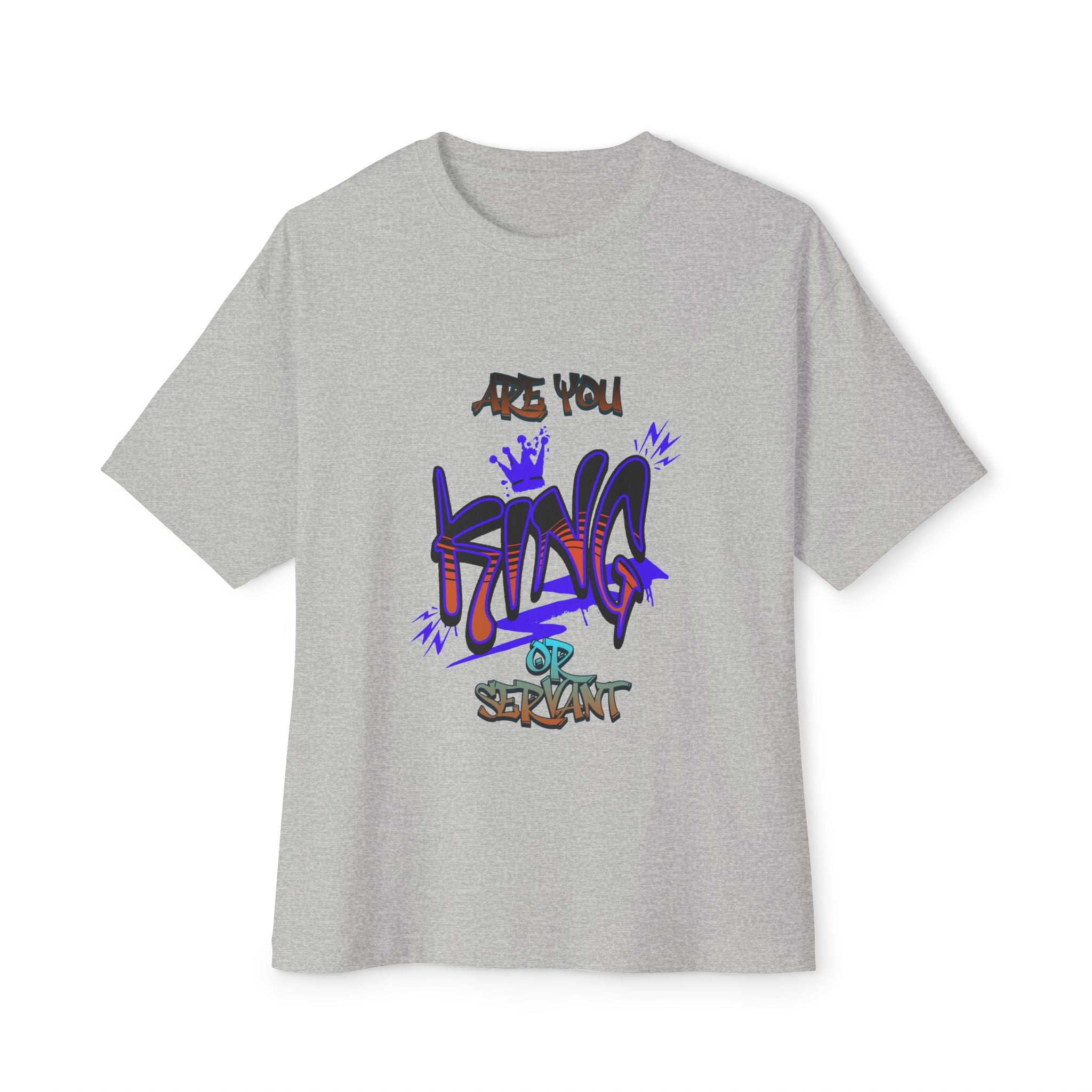King Graffiti Tee — "Are You King" Streetwear Boxy T‑Shirt