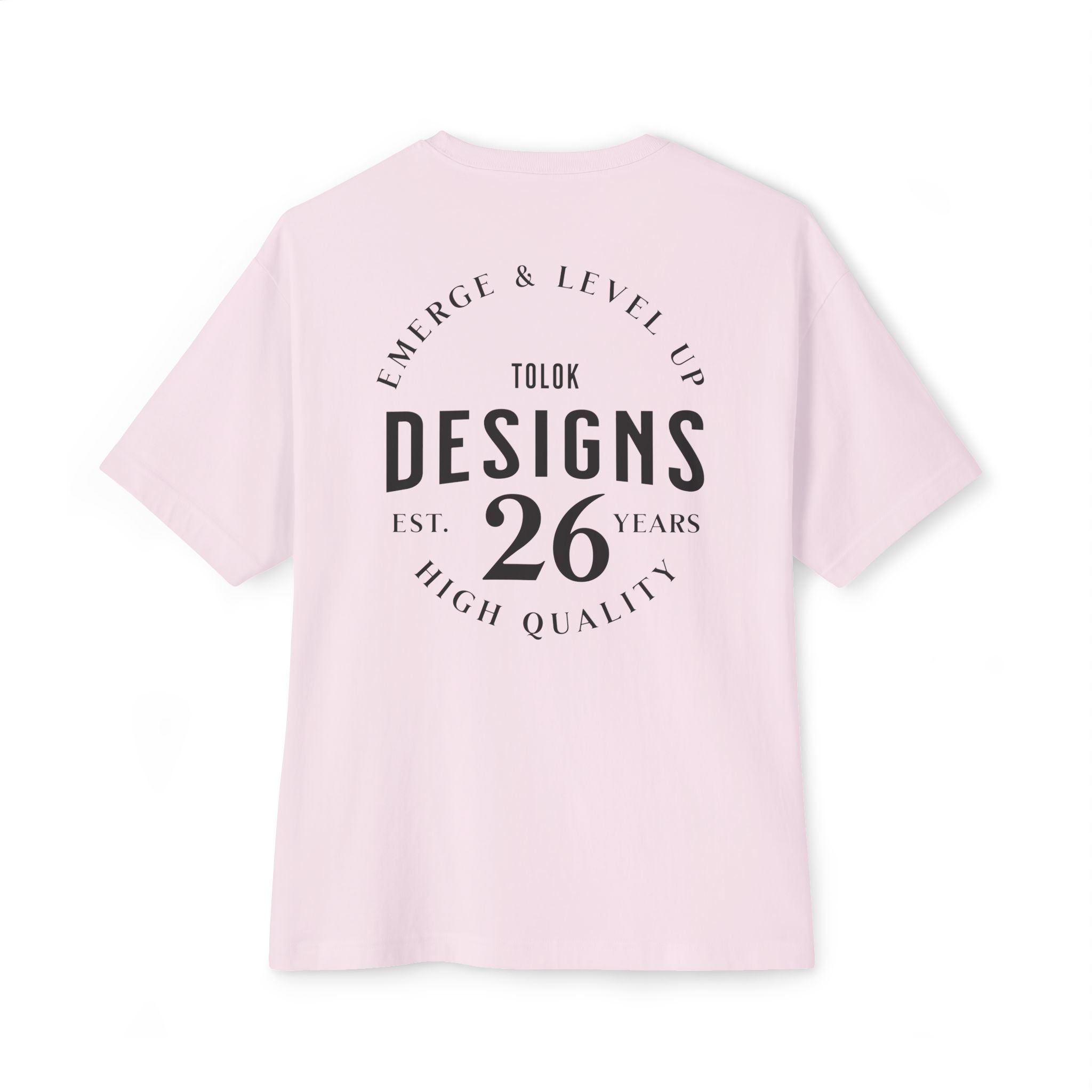 Boxy Tee - 'Designs 26' Minimal Logo Oversized T-Shirt