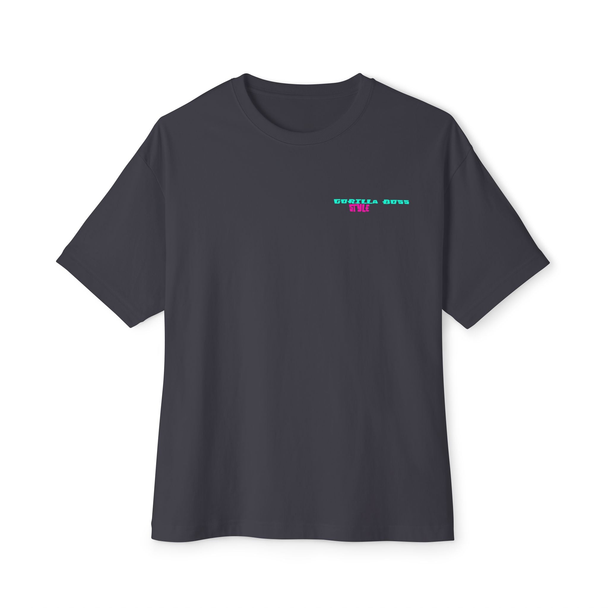 Graphic Tee — Neon Glitch Portrait Boxy T-Shirt