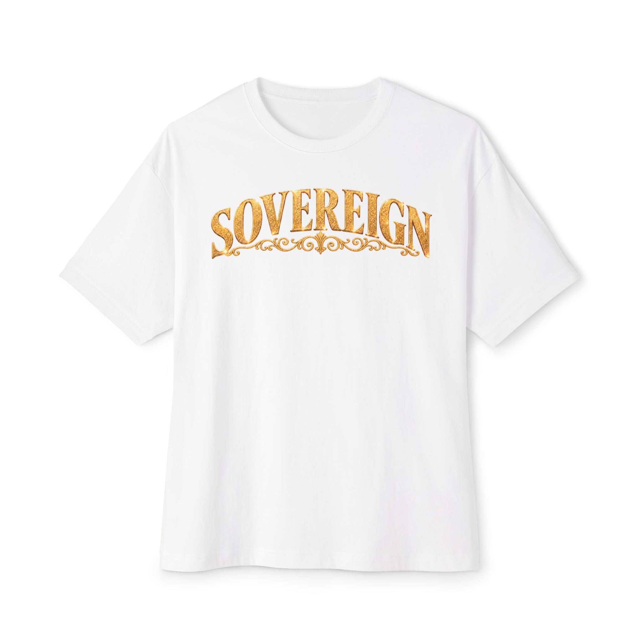 Sovereign Gold Cross T‑Shirt — Ornate Religious Graphic Tee