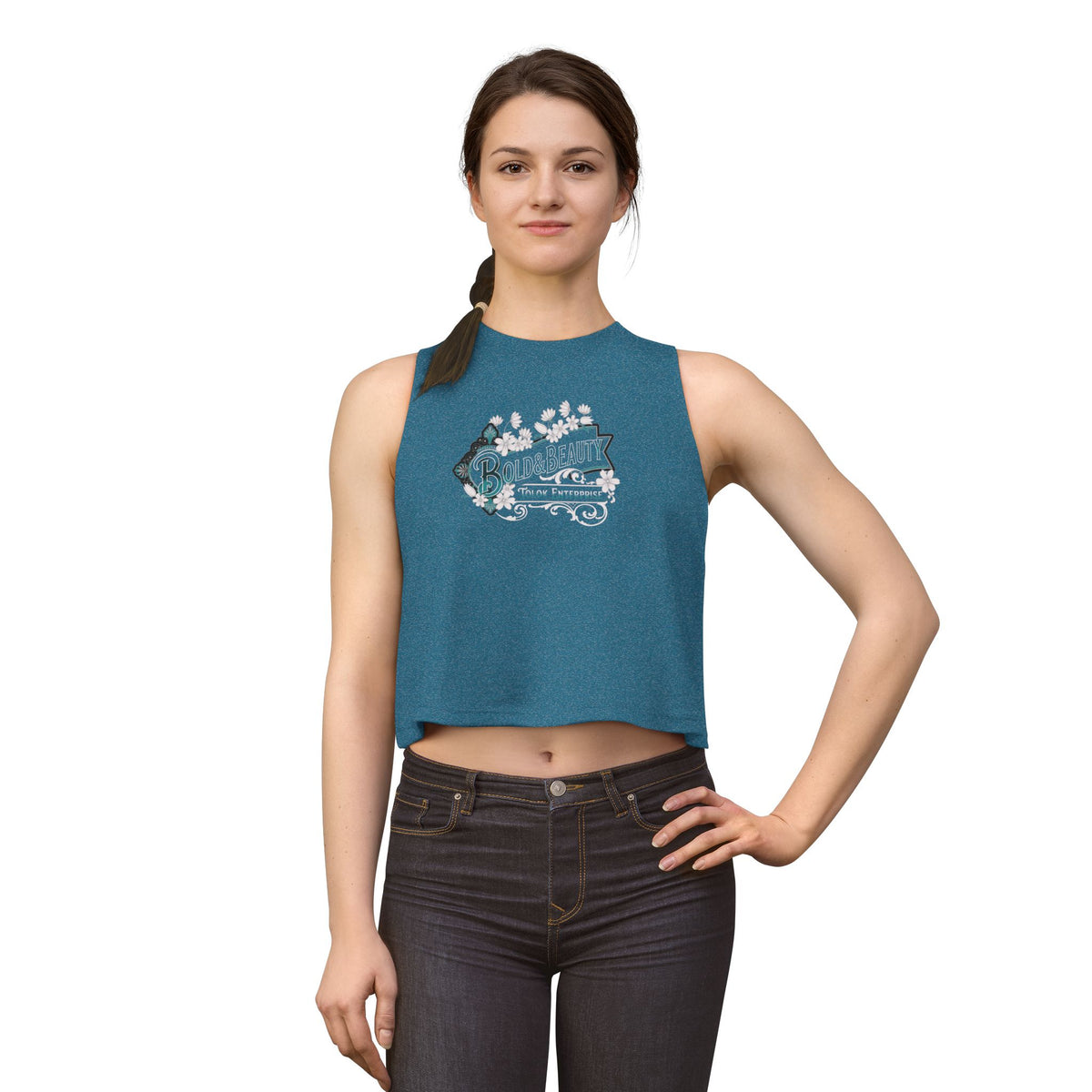 Floral Banner Women's Crop Top