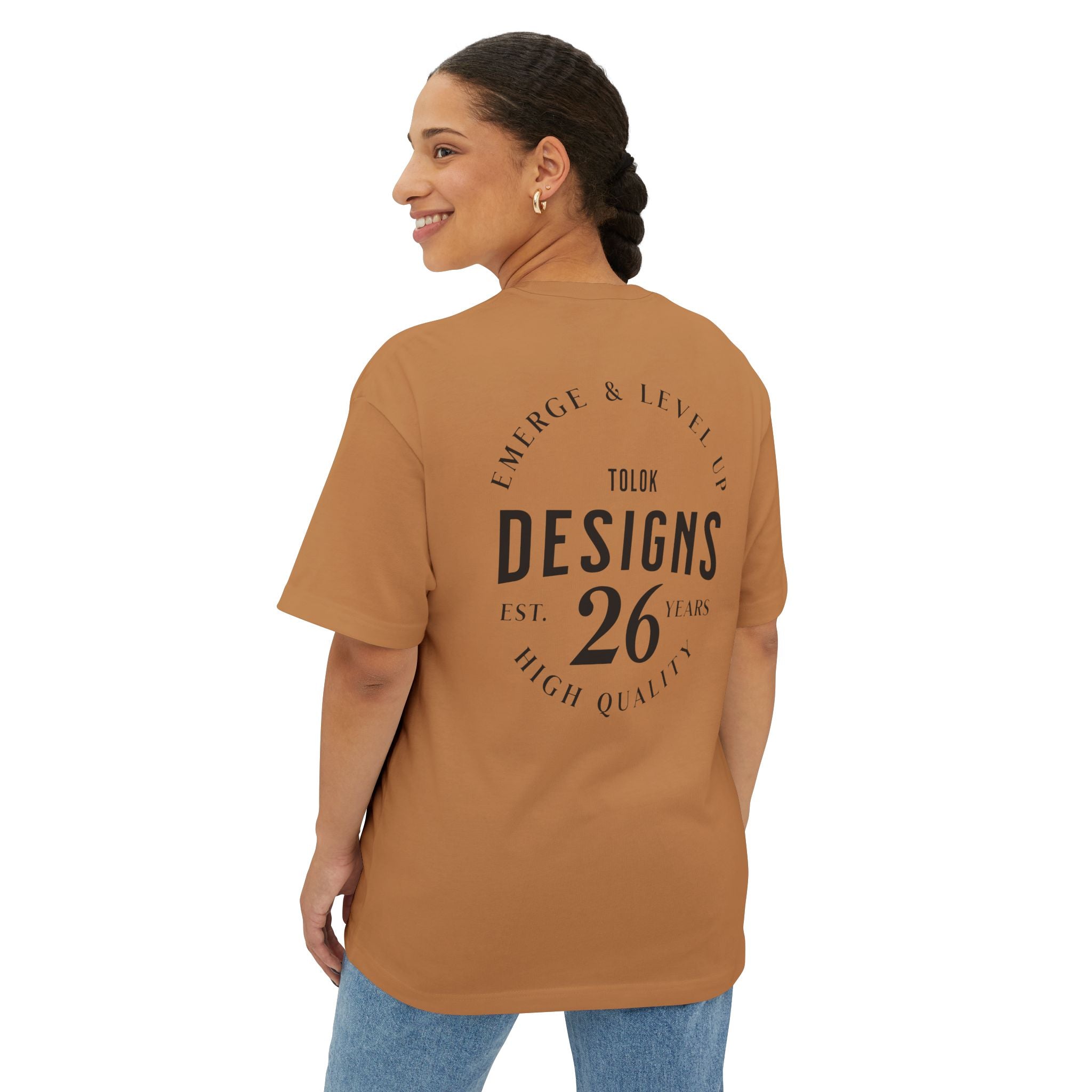 Boxy Tee - 'Designs 26' Minimal Logo Oversized T-Shirt