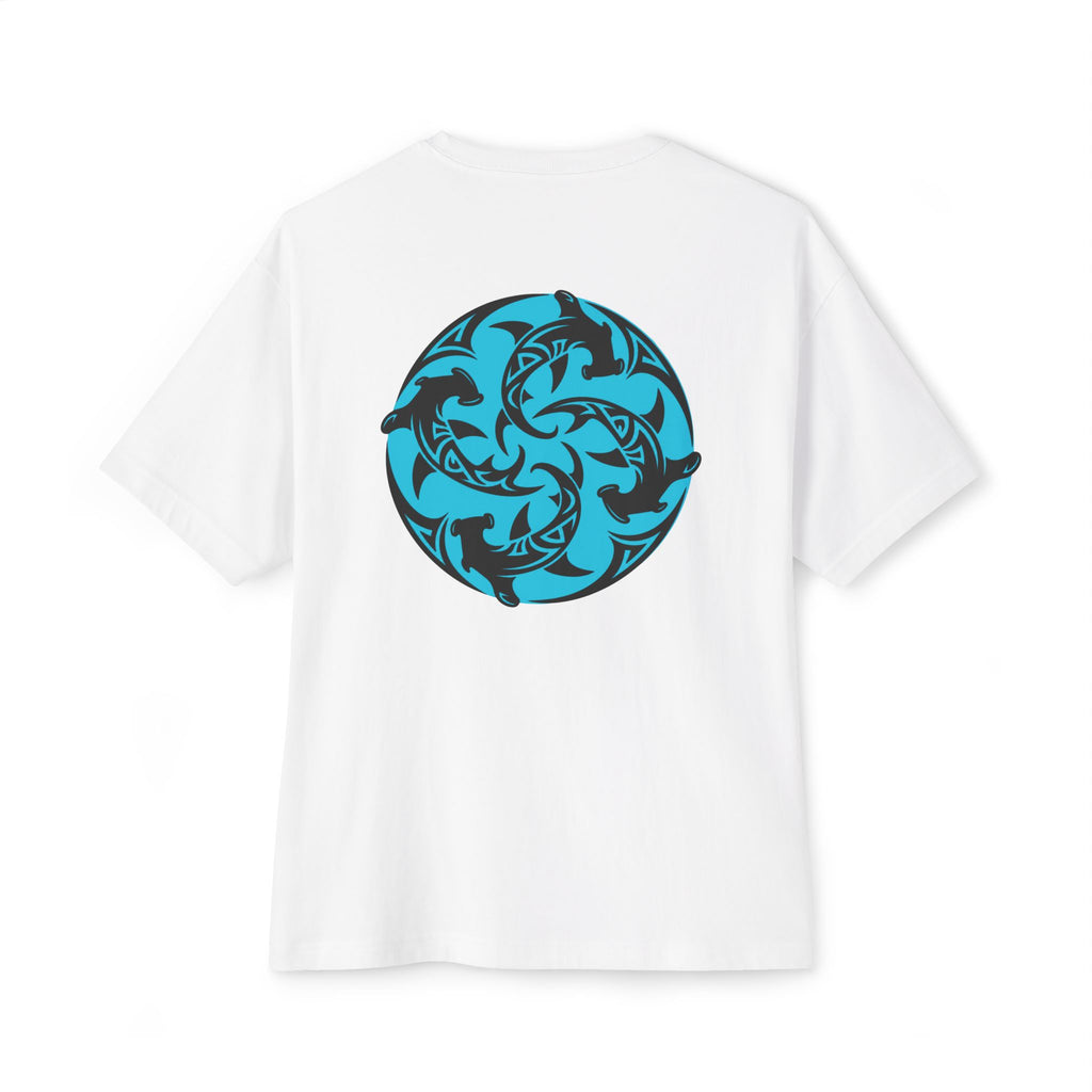 Shark Mandala Tee — Ocean Tribal Graphic Boxy T‑Shirt