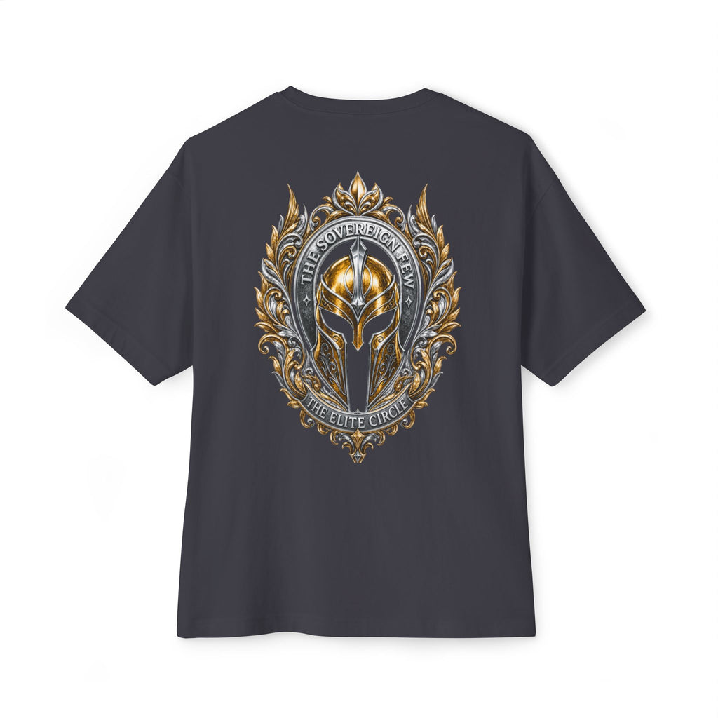 The Elite Circle Graphic Tee — Oversized Boxy White T-Shirt