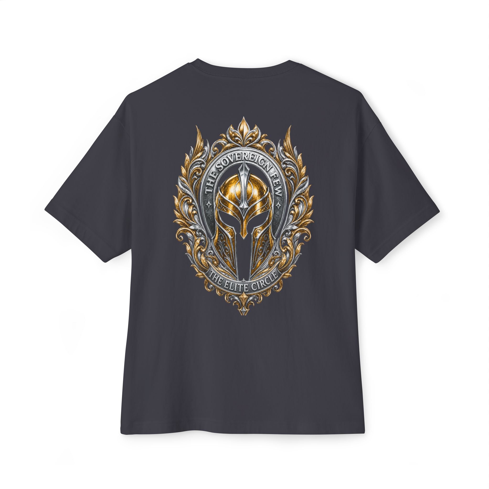 The Elite Circle Graphic Tee — Oversized Boxy White T-Shirt