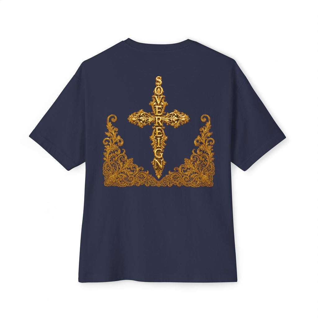 Sovereign Gold Cross T‑Shirt — Ornate Religious Graphic Tee