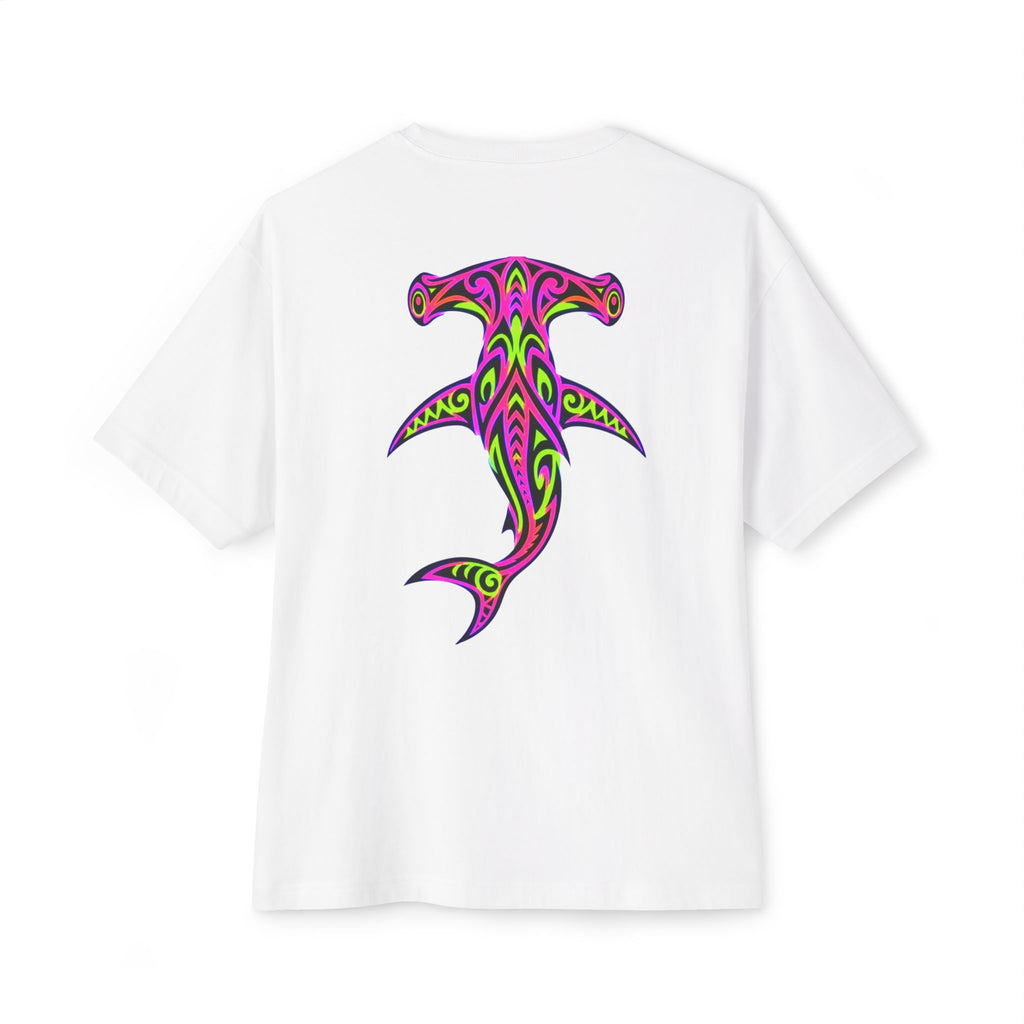 Hammerhead Shark Tee — Tribal Neon Hammerhead Graphic Shirt