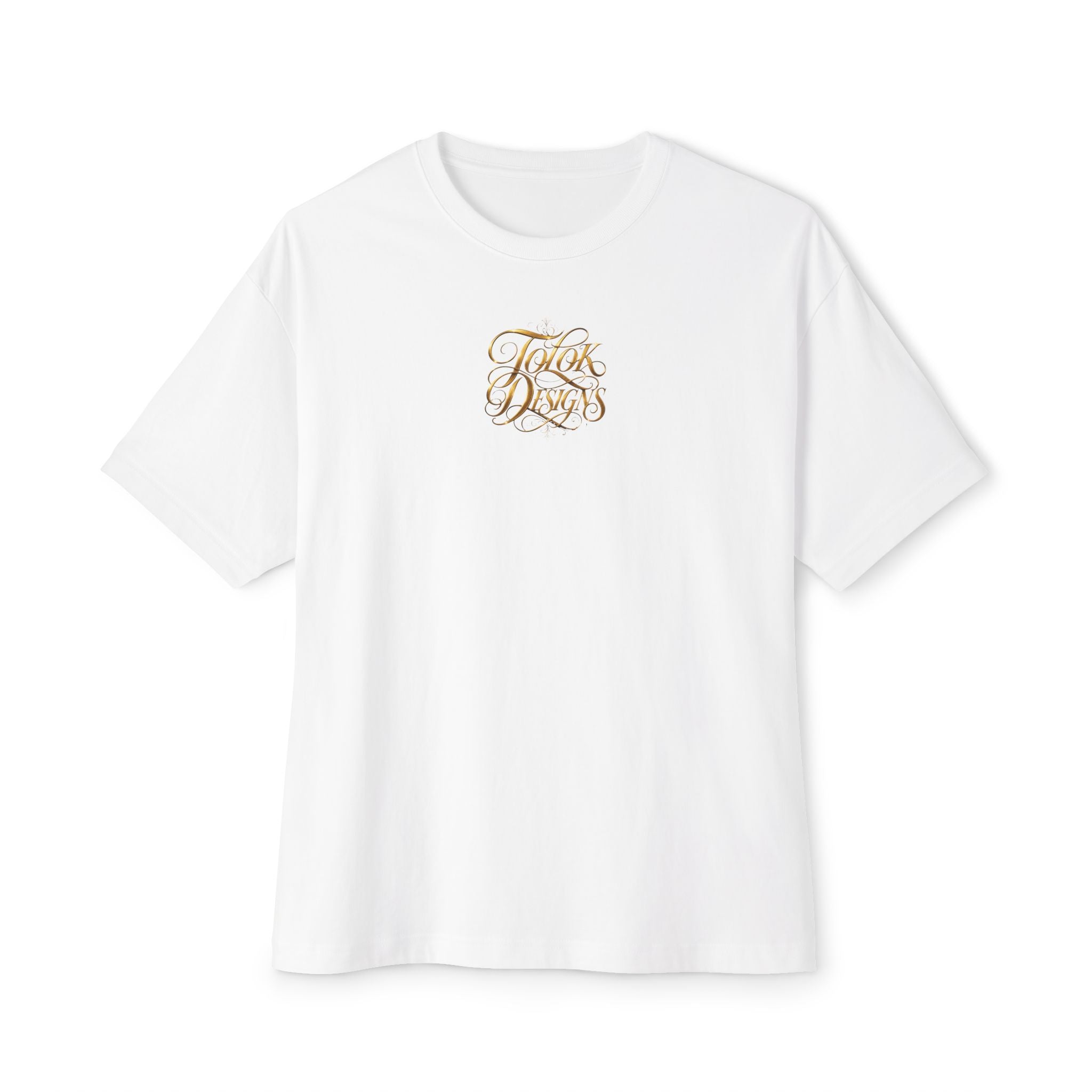 Sovereign Blessings T‑Shirt — Ornate Gold Script Short Sleeve
