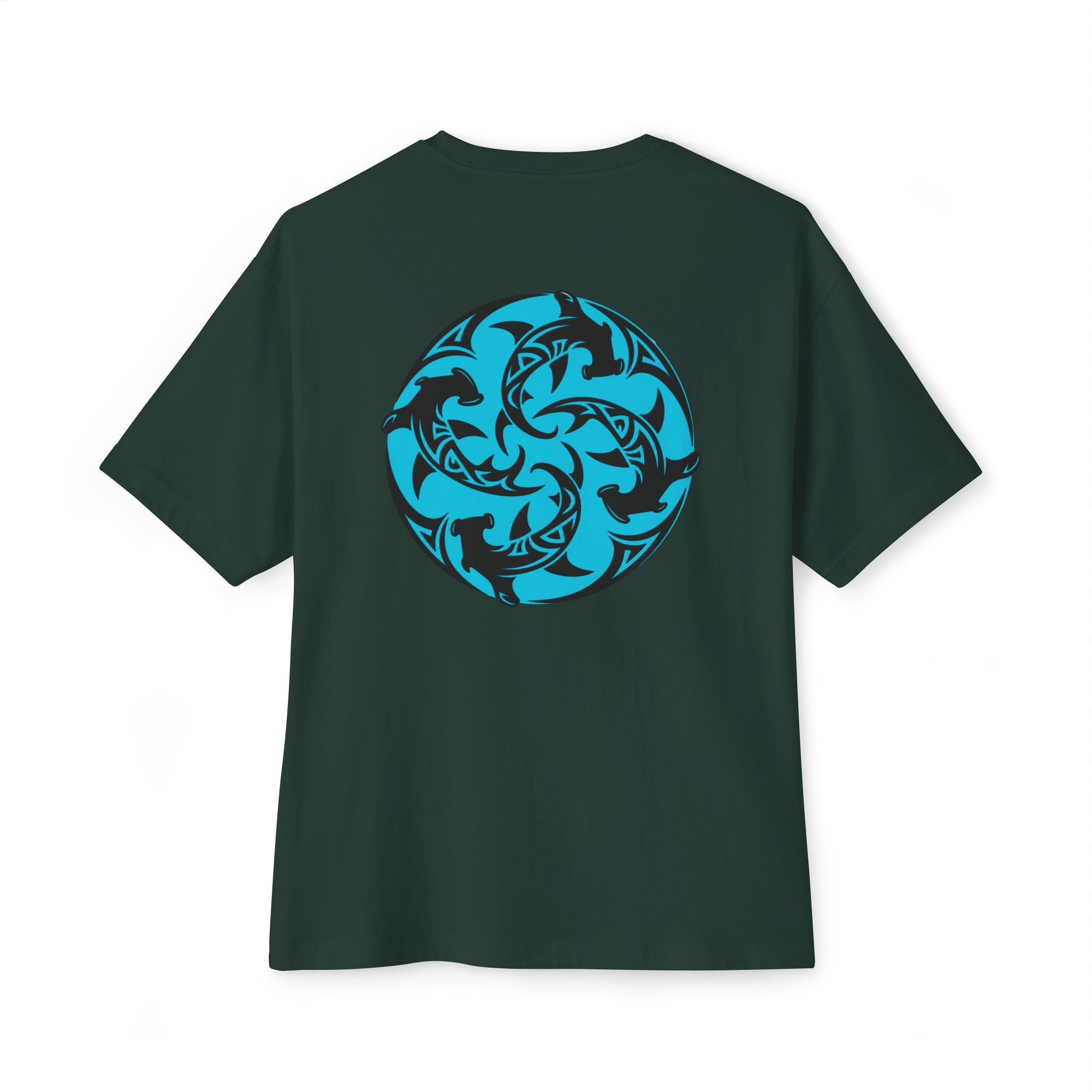 Shark Mandala Tee — Ocean Tribal Graphic Boxy T‑Shirt