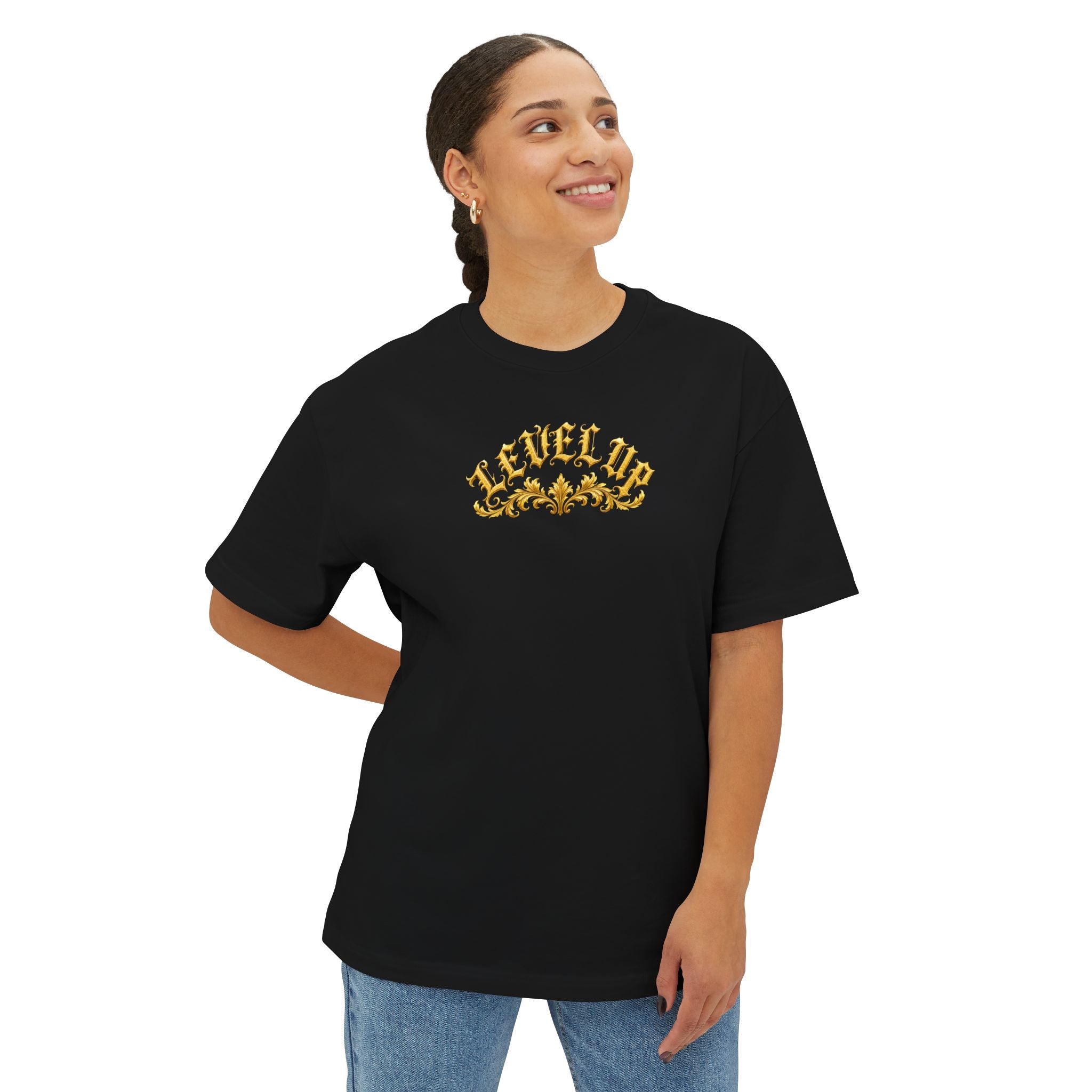 Level Up Gold Monogram Tee