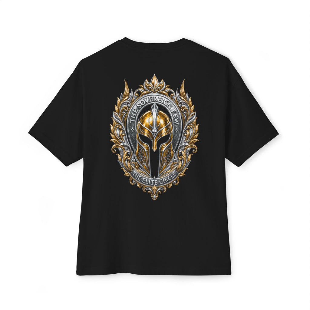 The Elite Circle Graphic Tee — Oversized Boxy White T-Shirt