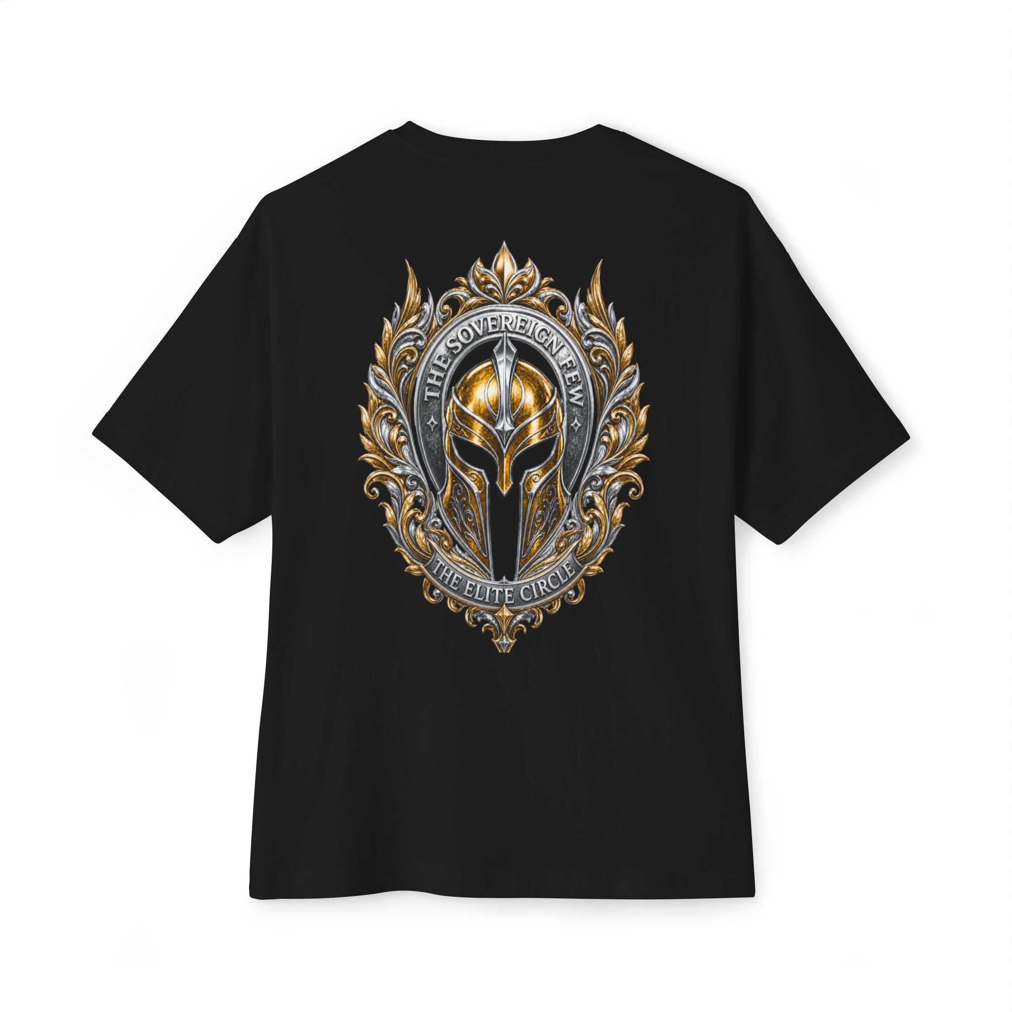 The Elite Circle Graphic Tee — Oversized Boxy White T-Shirt