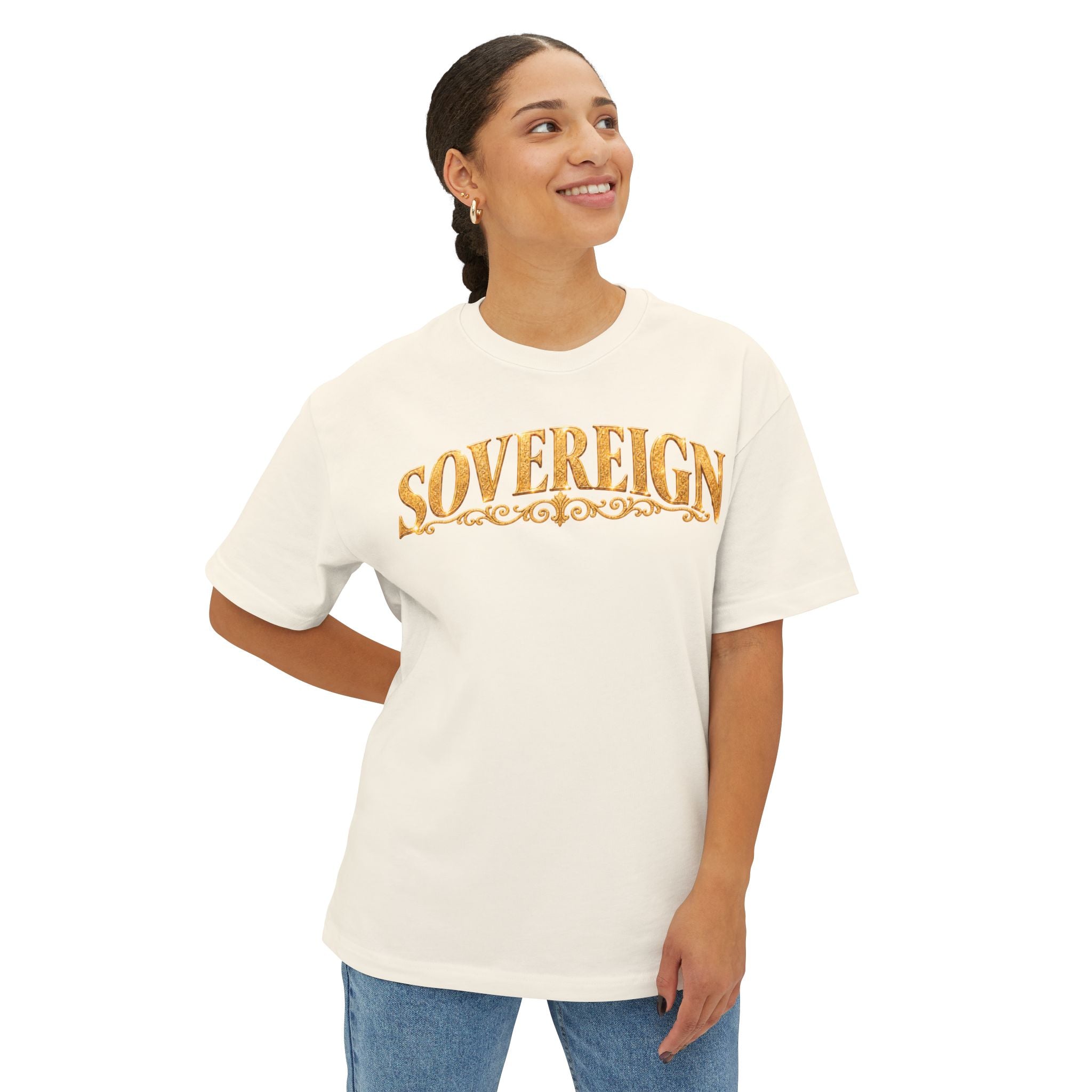 Sovereign Gold Cross T‑Shirt — Ornate Religious Graphic Tee