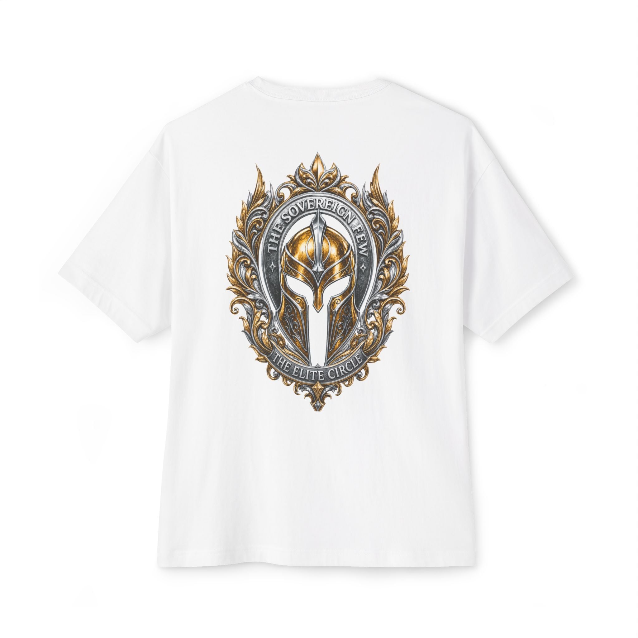 The Elite Circle Graphic Tee — Oversized Boxy White T-Shirt