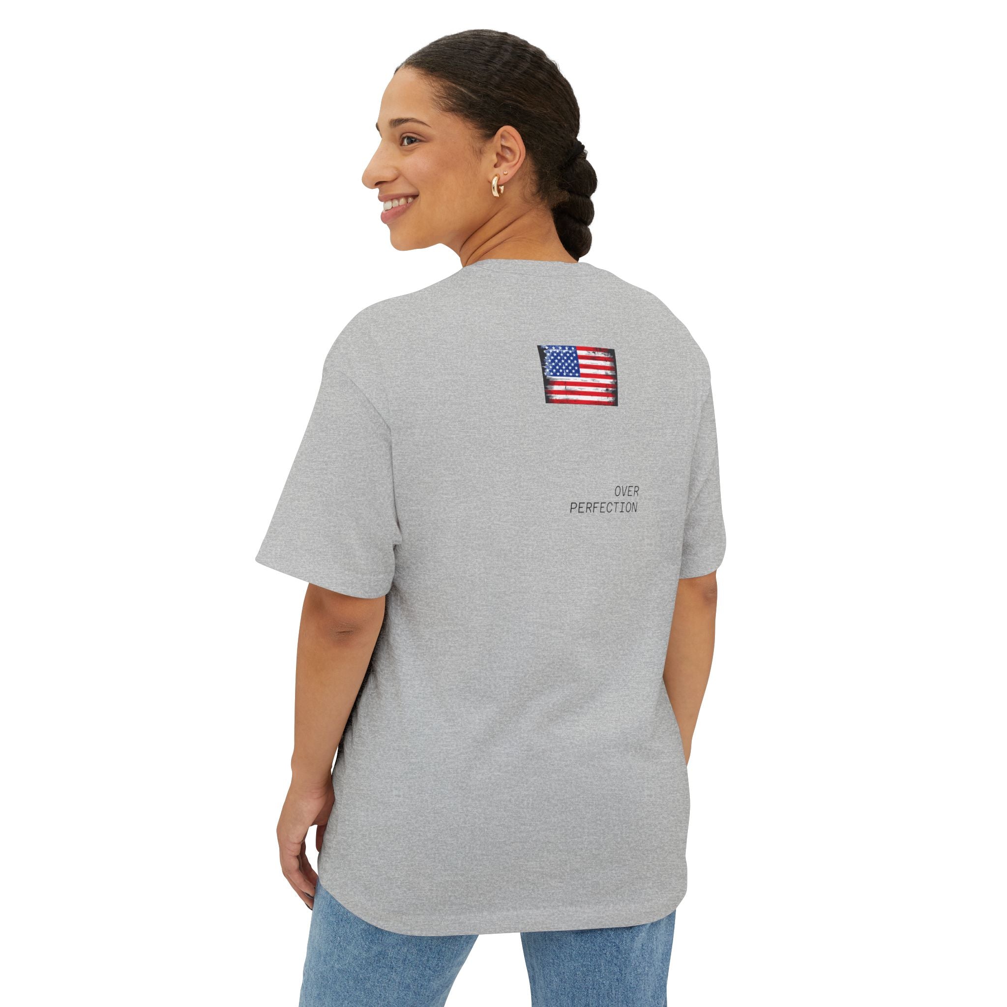 America Flag T-Shirt — Vintage USA Graphic Tee (Front 'AMERICA' & Back Flag)