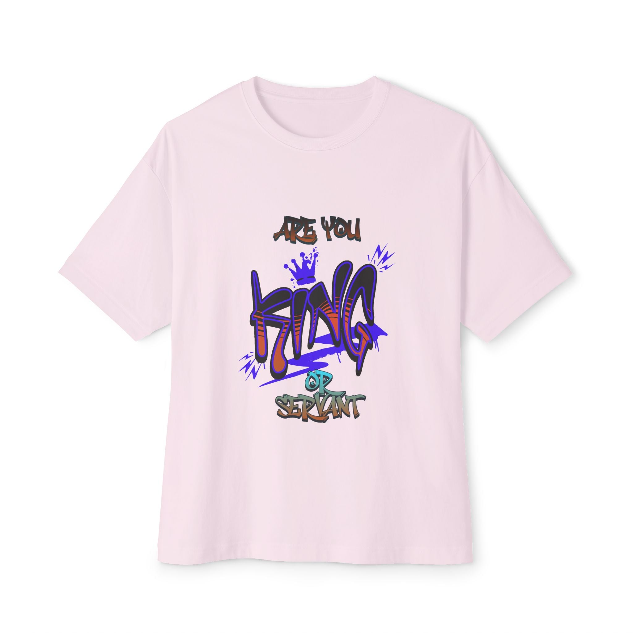 King Graffiti Tee — "Are You King" Streetwear Boxy T‑Shirt