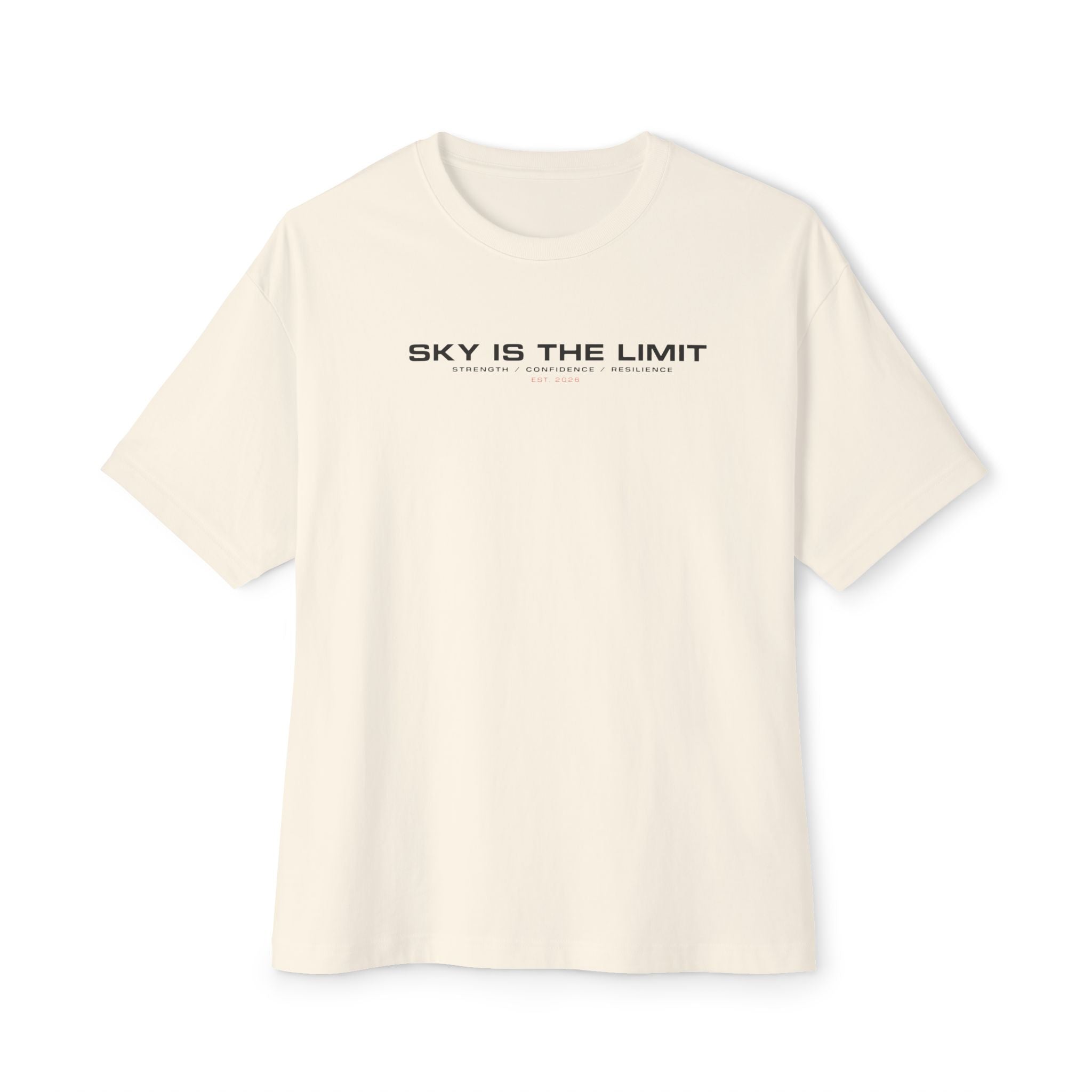 Sky Is The Limit Graphic Tee — Futuristic Tribal Backprint Cotton T-Shirt