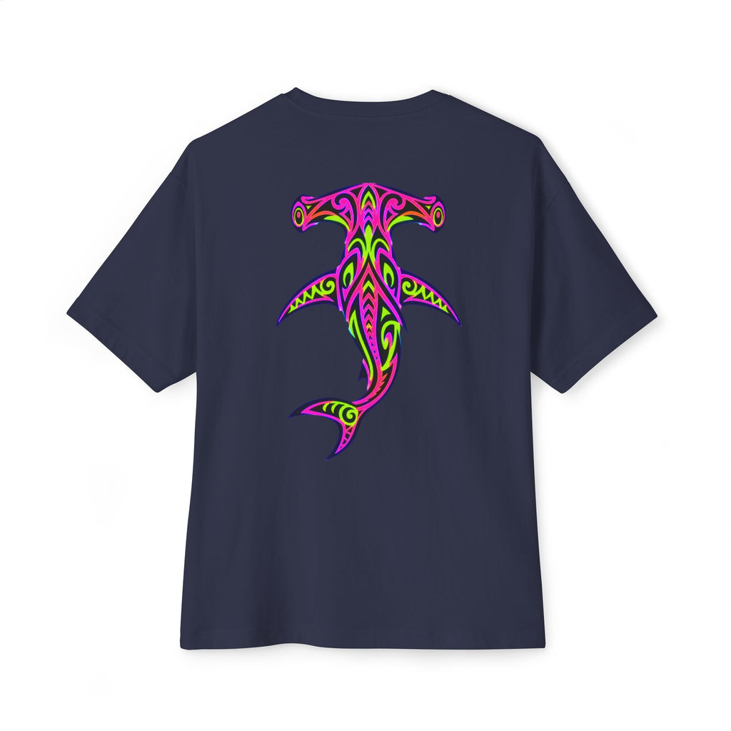 Hammerhead Shark Tee — Tribal Neon Hammerhead Graphic Shirt
