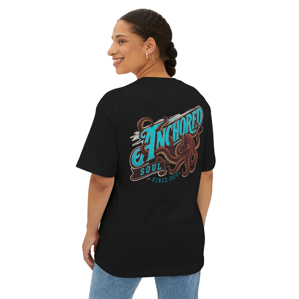 Anchored Soul Octopus Tee — Graphic Oversized Boxy T-Shirt