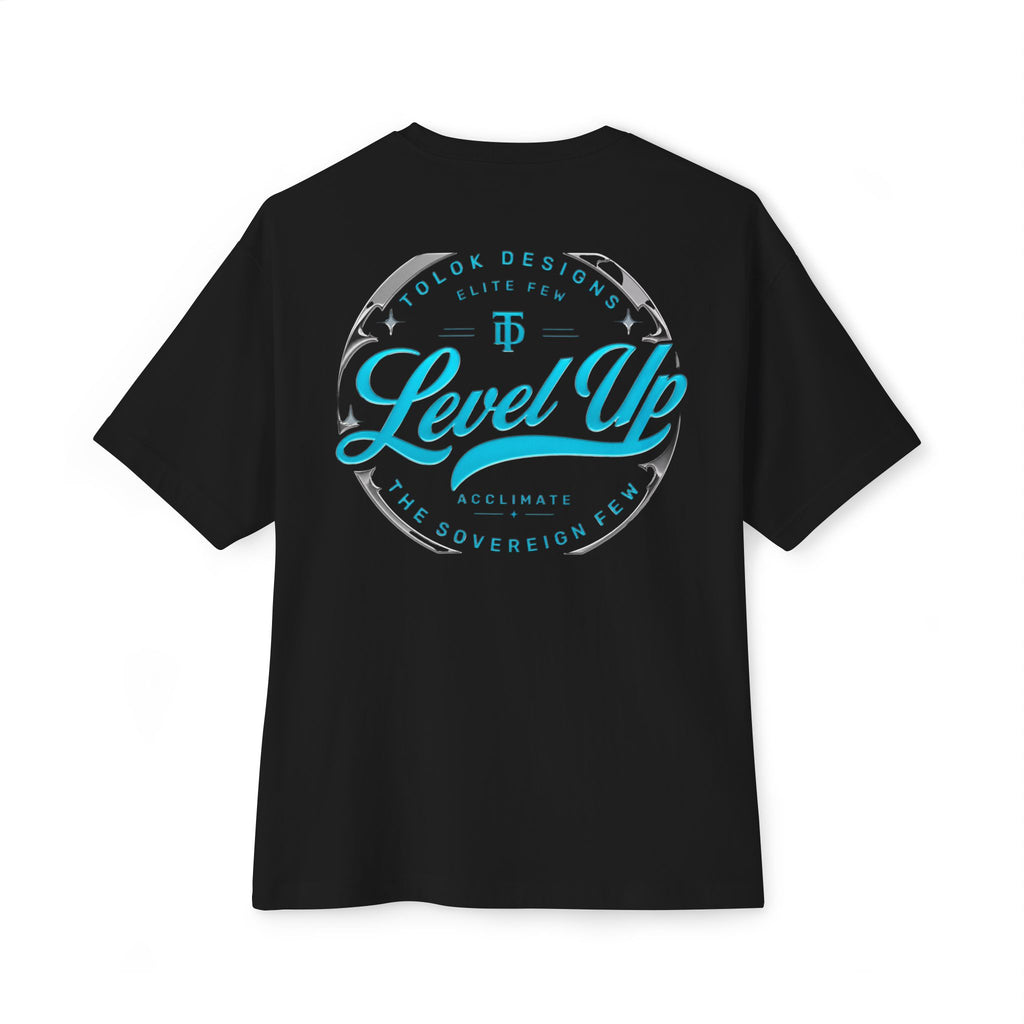 Level Up Tee — Graphic Chest Emblem & Back 'Level Up' Design