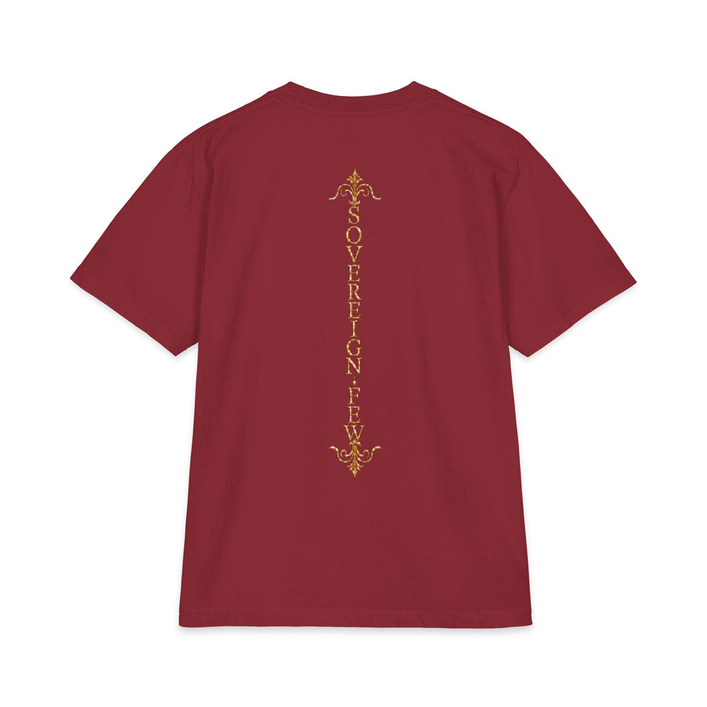 Sovereign Blessings T‑Shirt — Ornate Gold Script Short Sleeve
