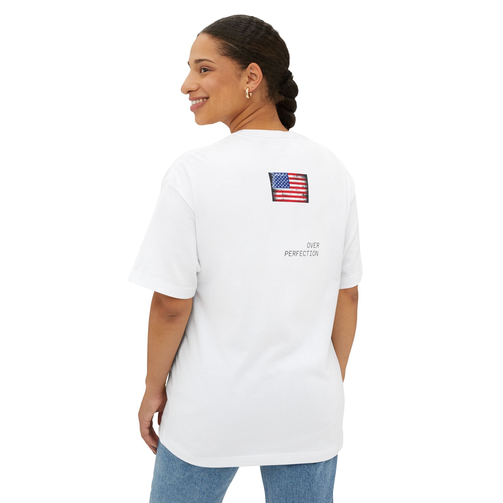 America Flag T-Shirt — Vintage USA Graphic Tee (Front 'AMERICA' & Back Flag)