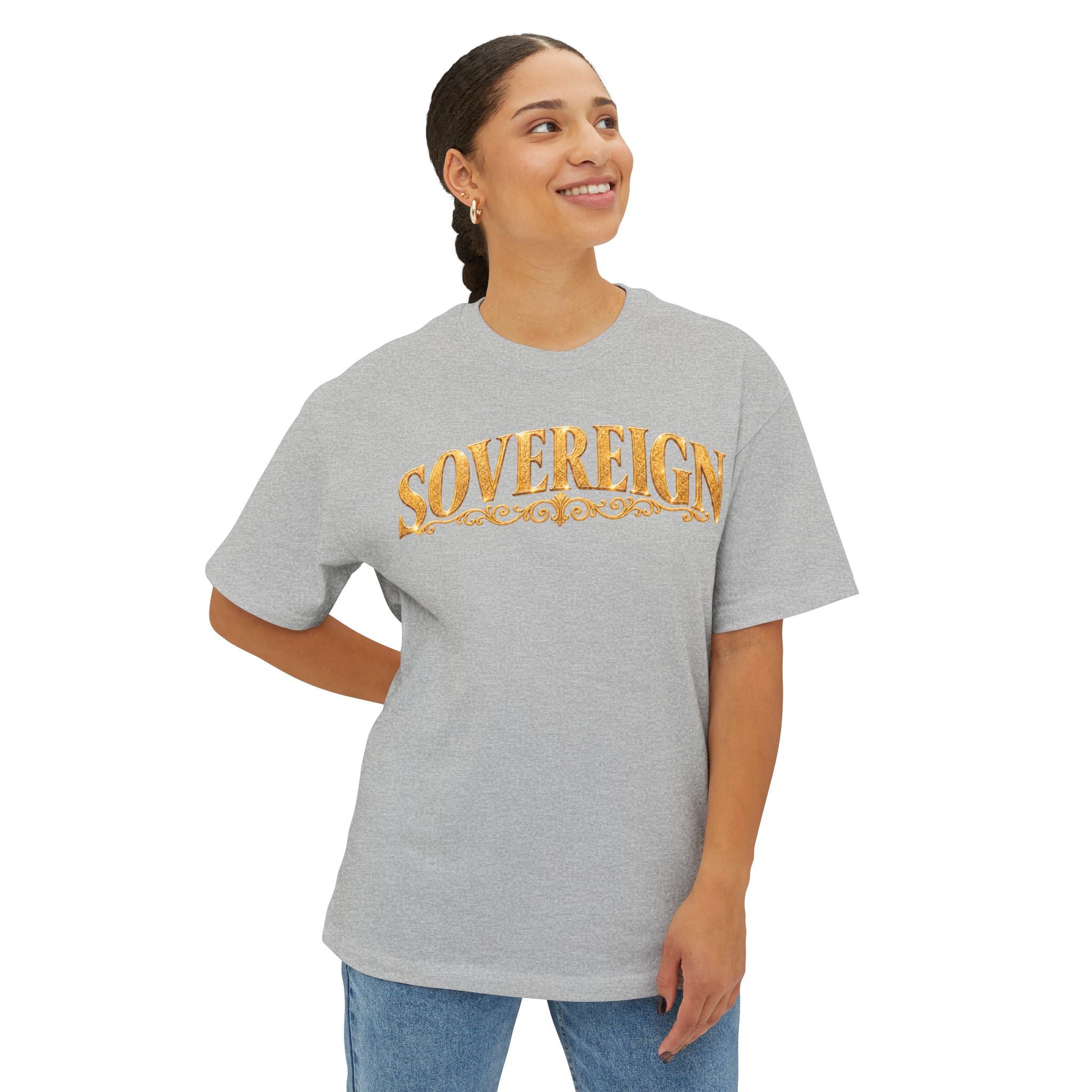 Sovereign Gold Cross T‑Shirt — Ornate Religious Graphic Tee