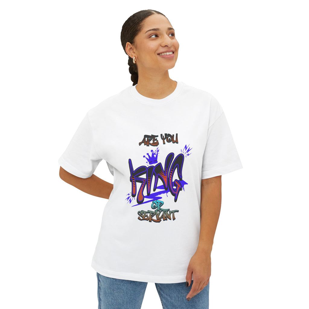 King Graffiti Tee — "Are You King" Streetwear Boxy T‑Shirt