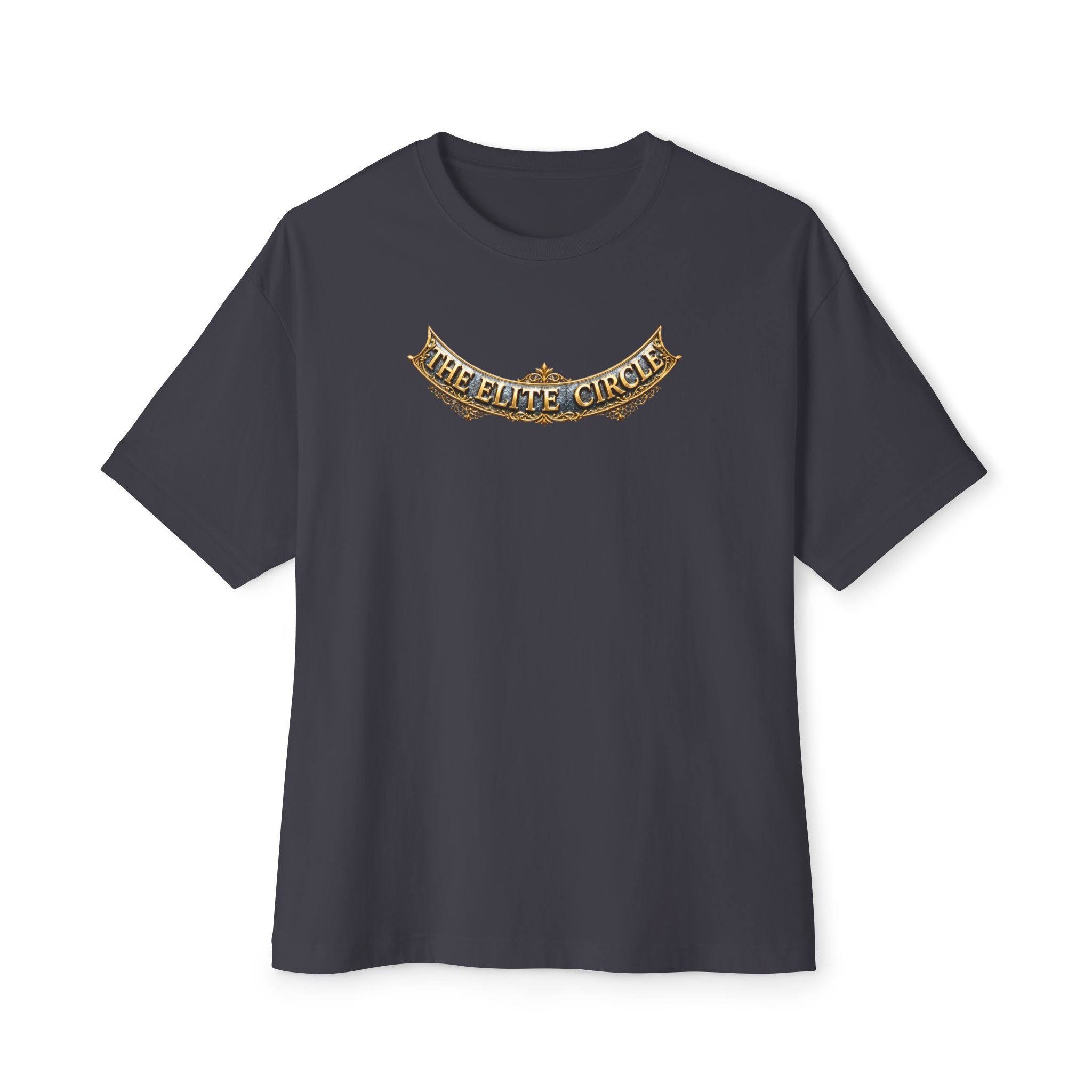 The Elite Circle Graphic Tee — Oversized Boxy White T-Shirt