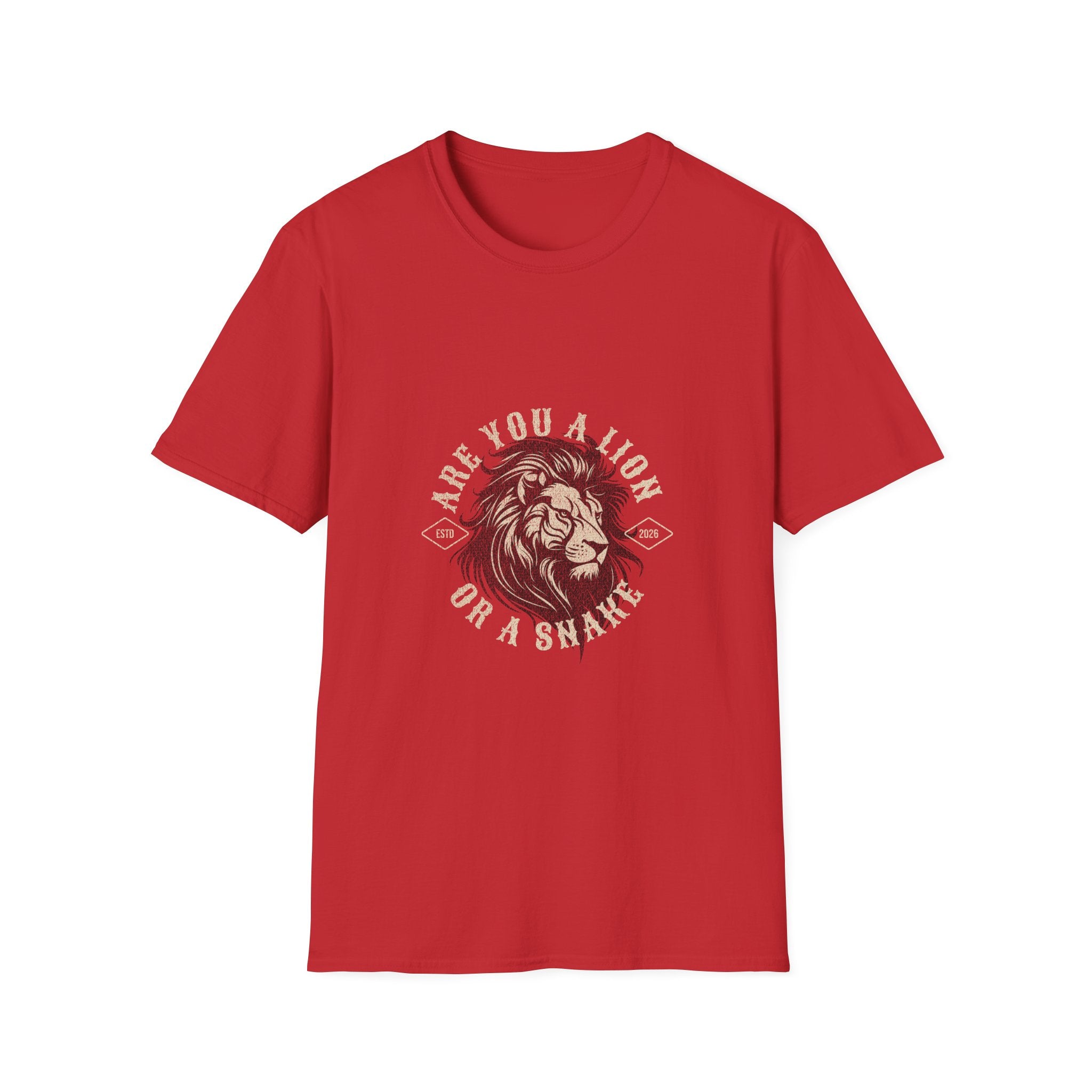 Are You a Lion or a Snake? Graphic Tee — Vintage Lion Emblem T-Shirt
