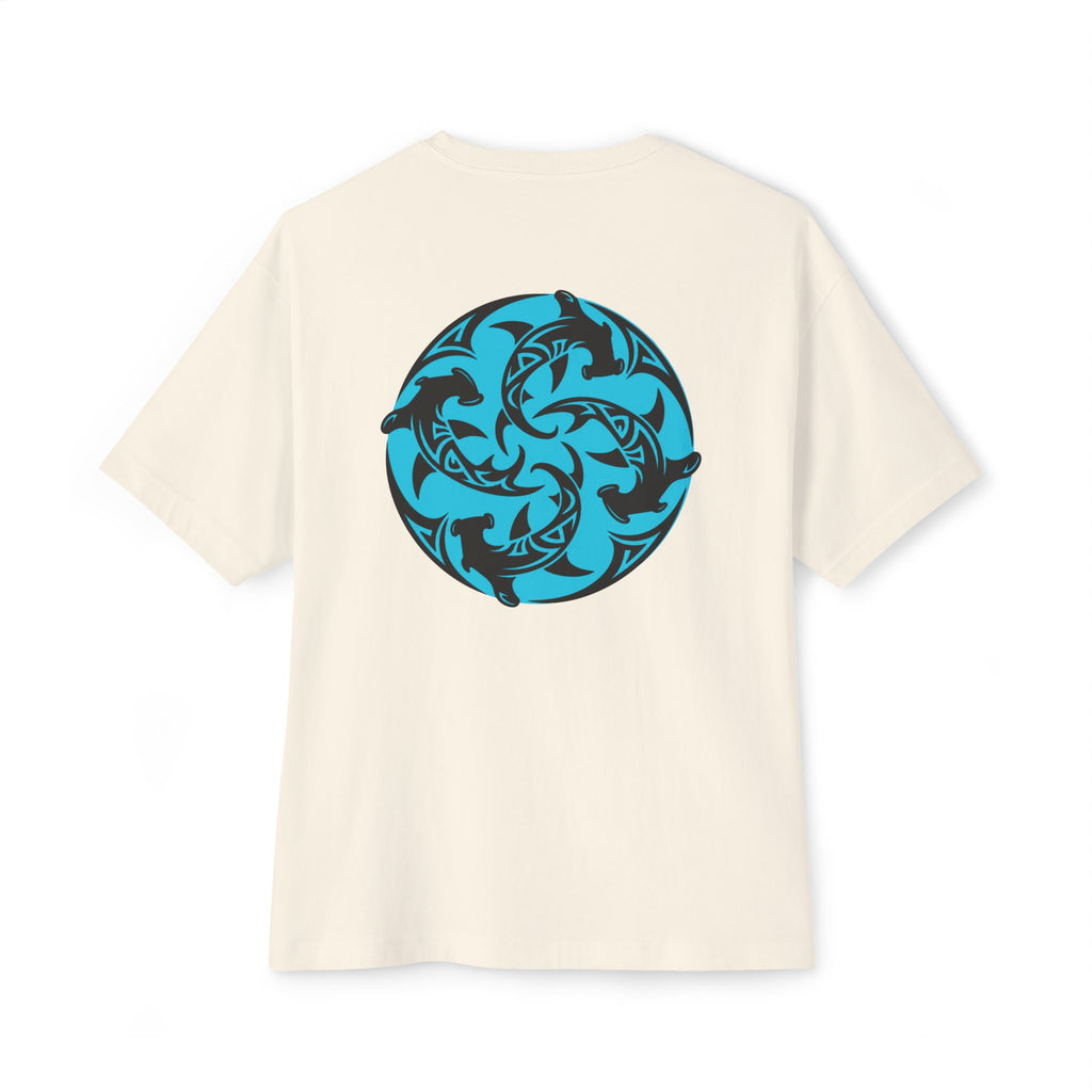 Shark Mandala Tee — Ocean Tribal Graphic Boxy T‑Shirt