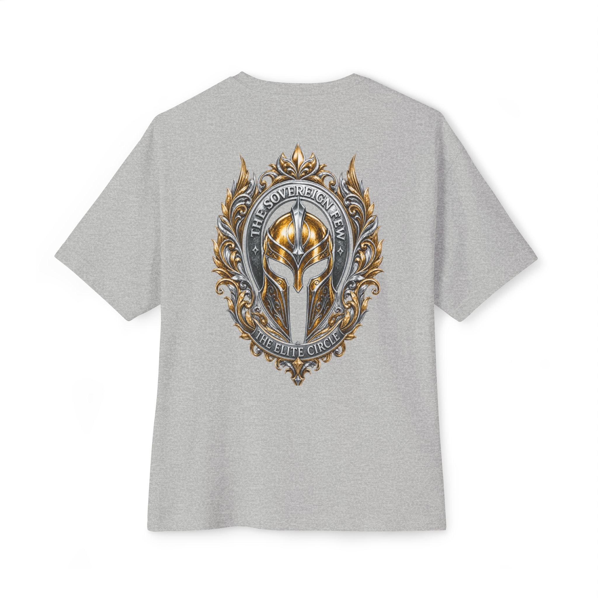 The Elite Circle Graphic Tee — Oversized Boxy White T-Shirt