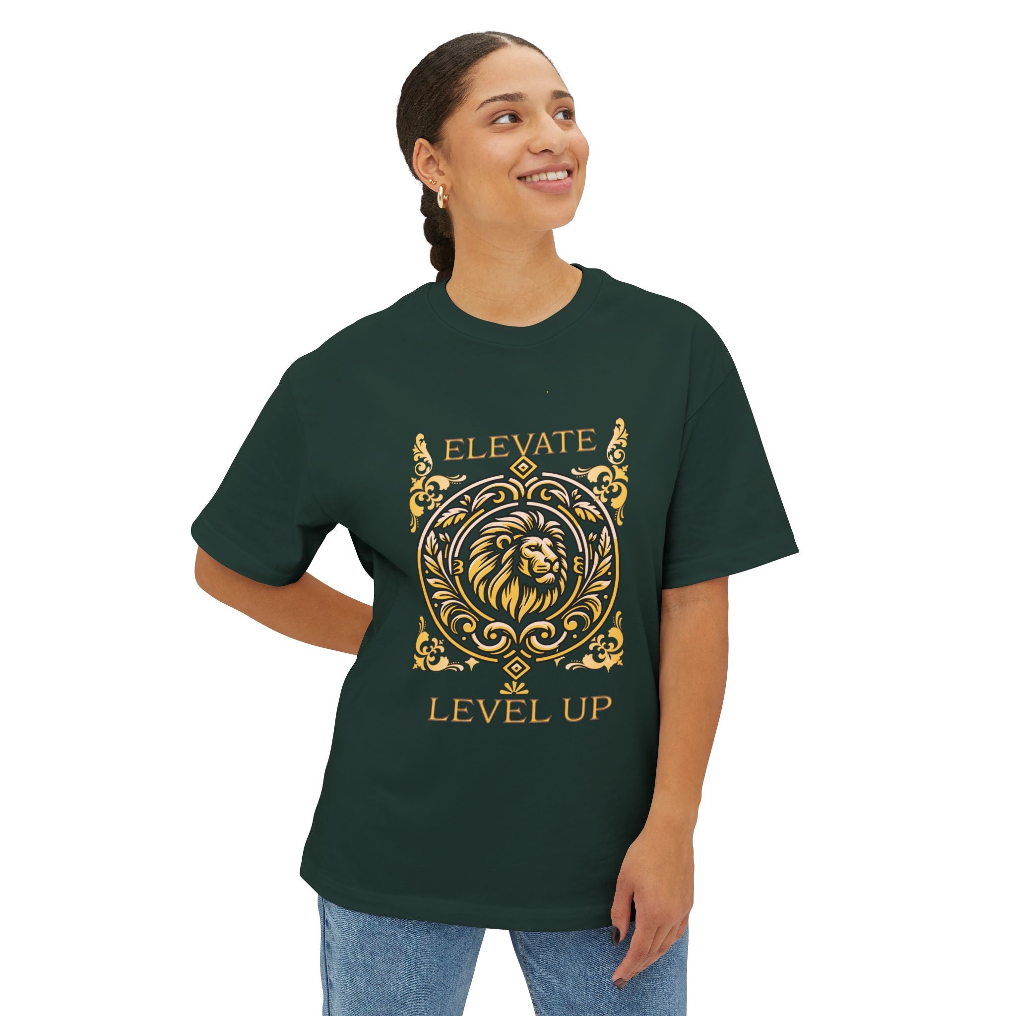 Elevate Level Up Lion Graphic Tee