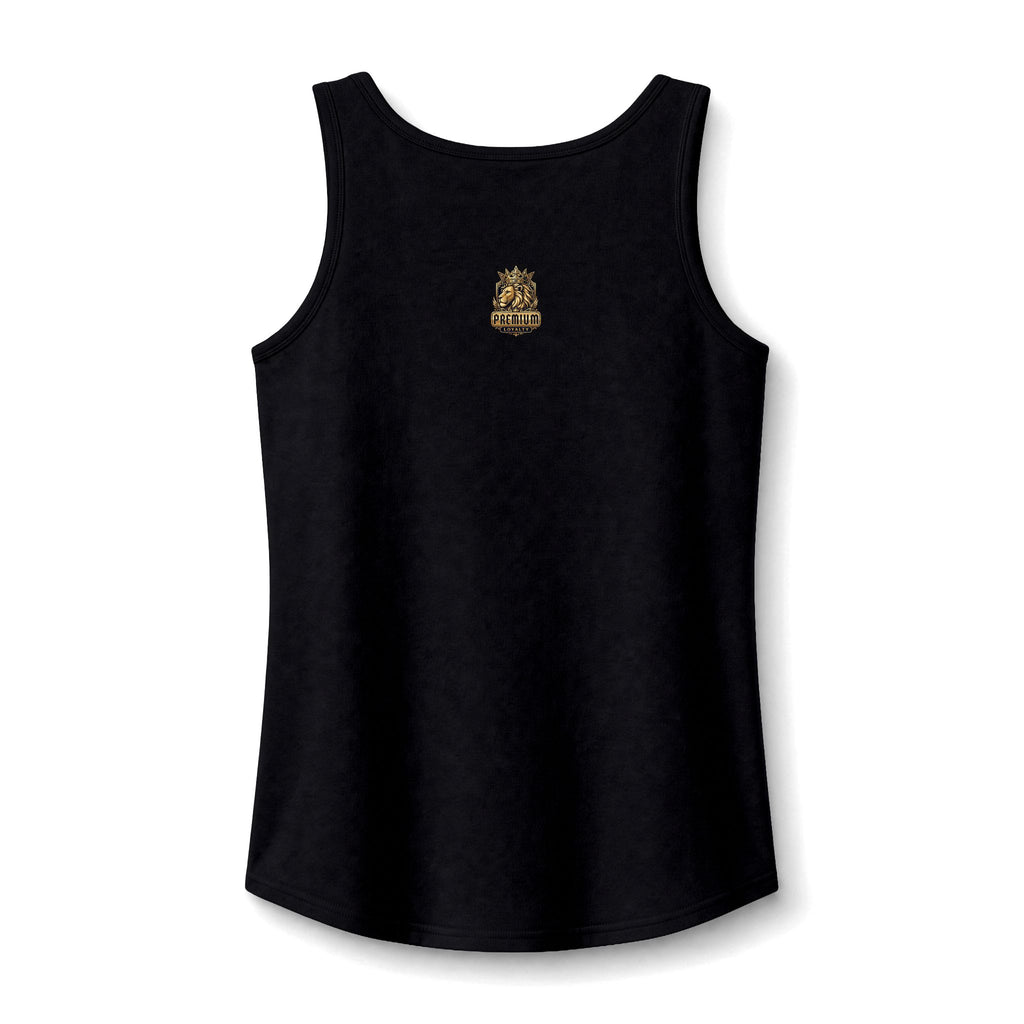 Women's Tank Top — Gold Script "Hot Mess" Small Chest Design