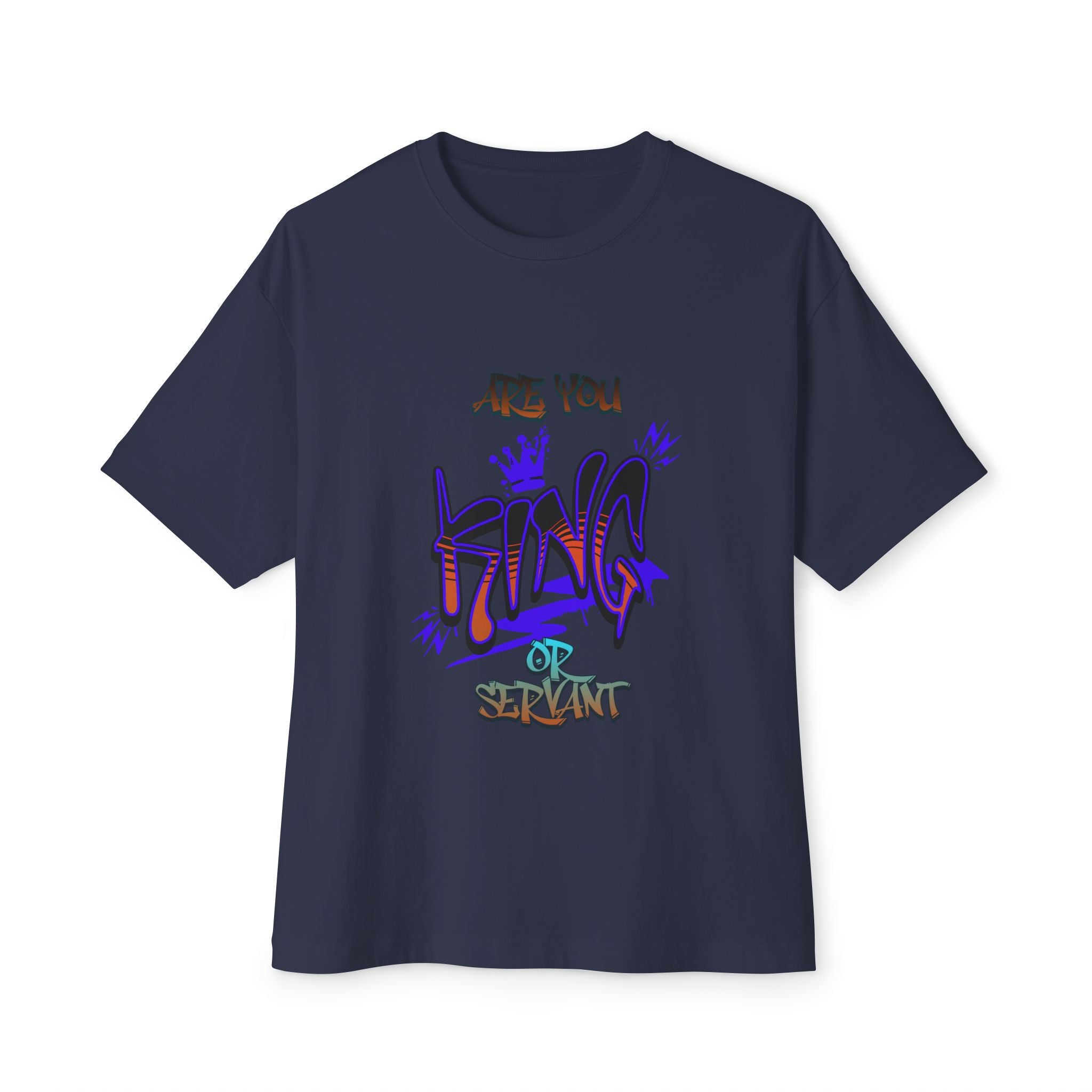 King Graffiti Tee — "Are You King" Streetwear Boxy T‑Shirt