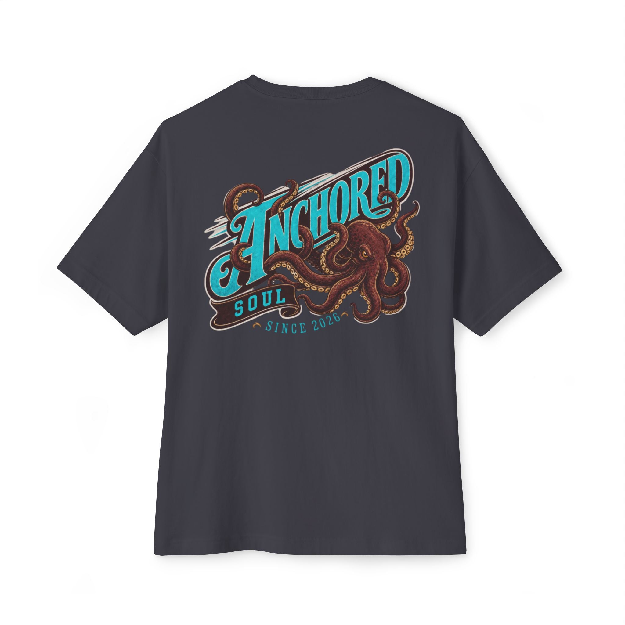 Anchored Soul Octopus Tee — Graphic Oversized Boxy T-Shirt