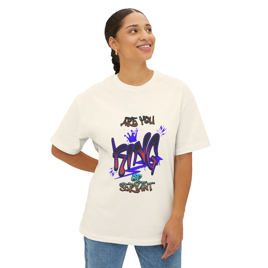 King Graffiti Tee — "Are You King" Streetwear Boxy T‑Shirt