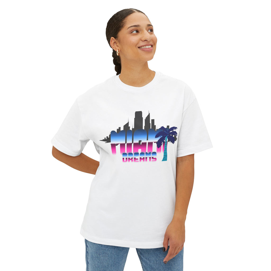 Retro Miami Skyline Tee — "High Limits" Vaporwave Palm Graphic