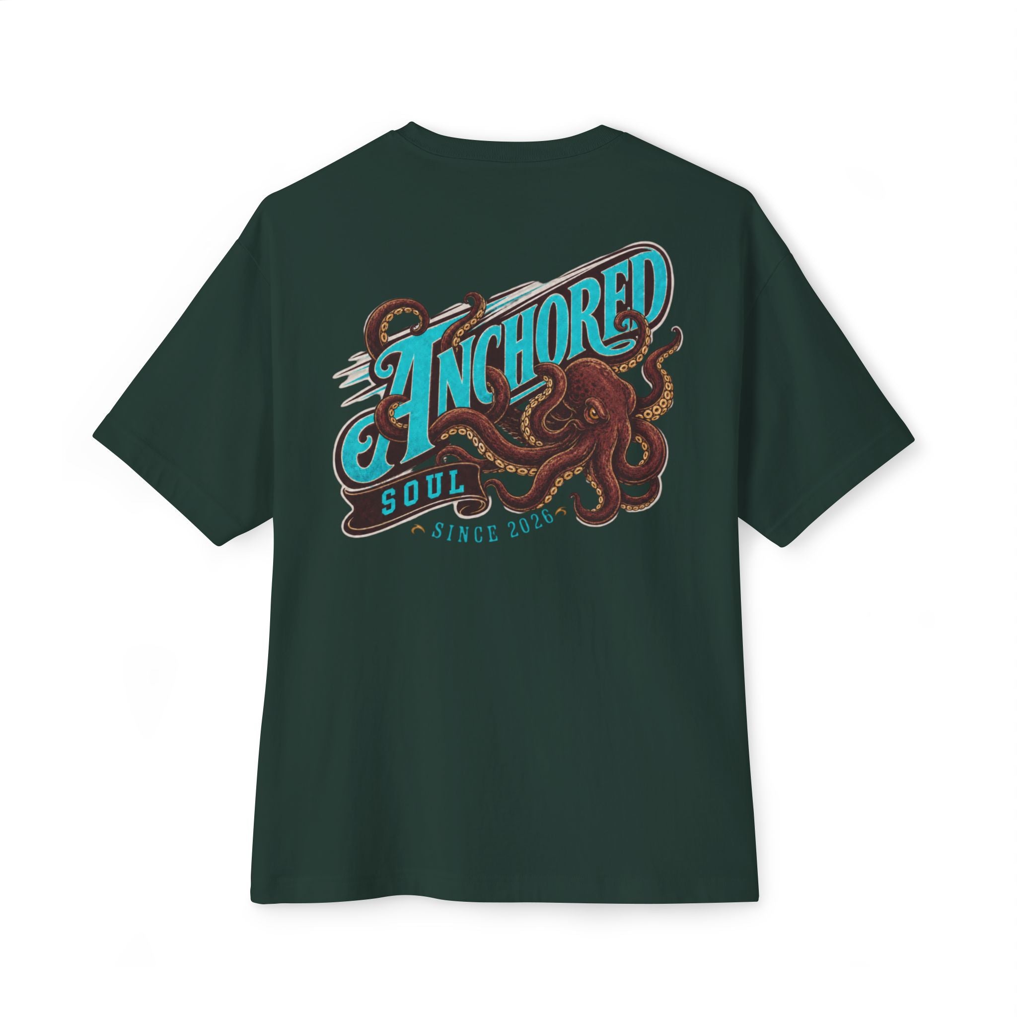 Anchored Soul Octopus Tee — Graphic Oversized Boxy T-Shirt