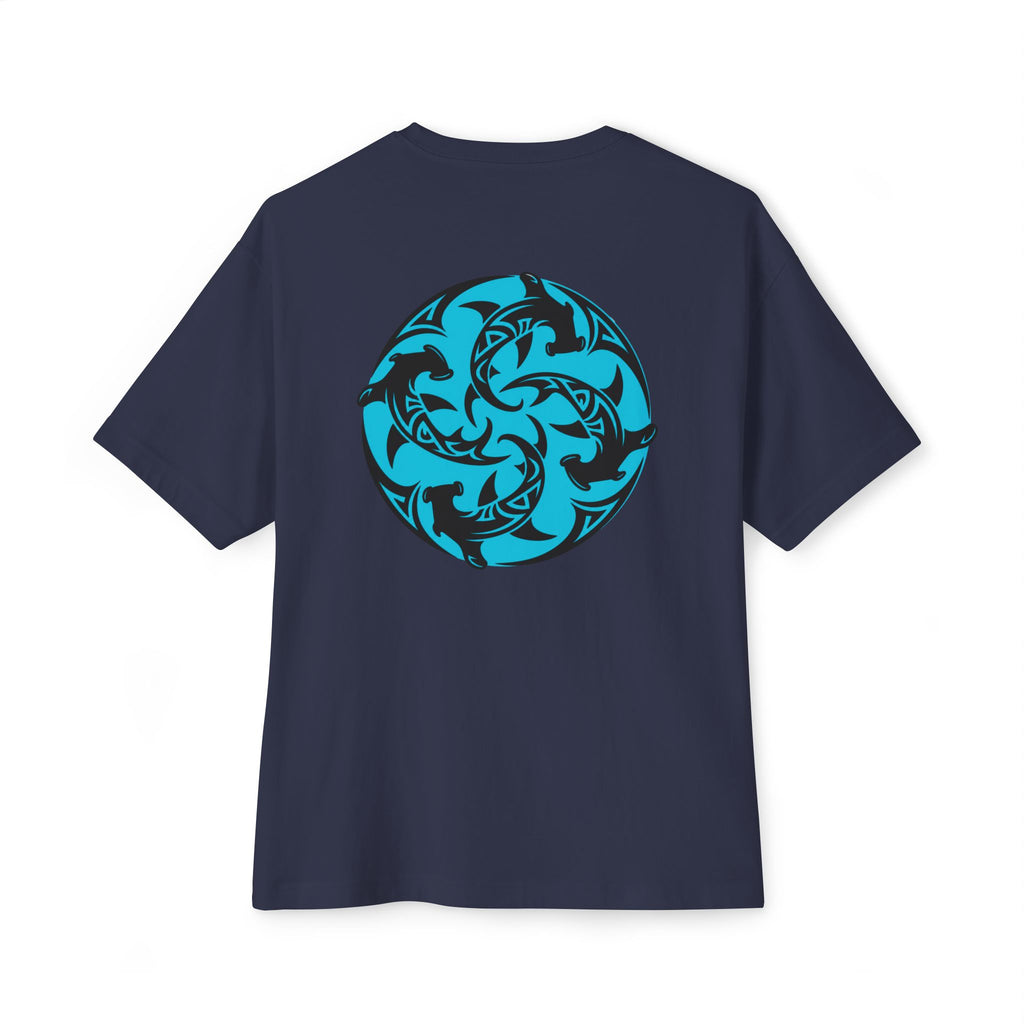 Shark Mandala Tee — Ocean Tribal Graphic Boxy T‑Shirt