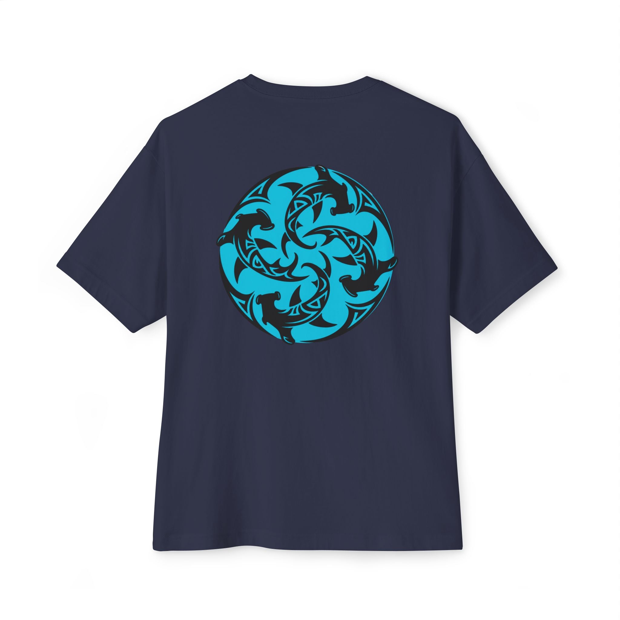 Shark Mandala Tee — Ocean Tribal Graphic Boxy T‑Shirt