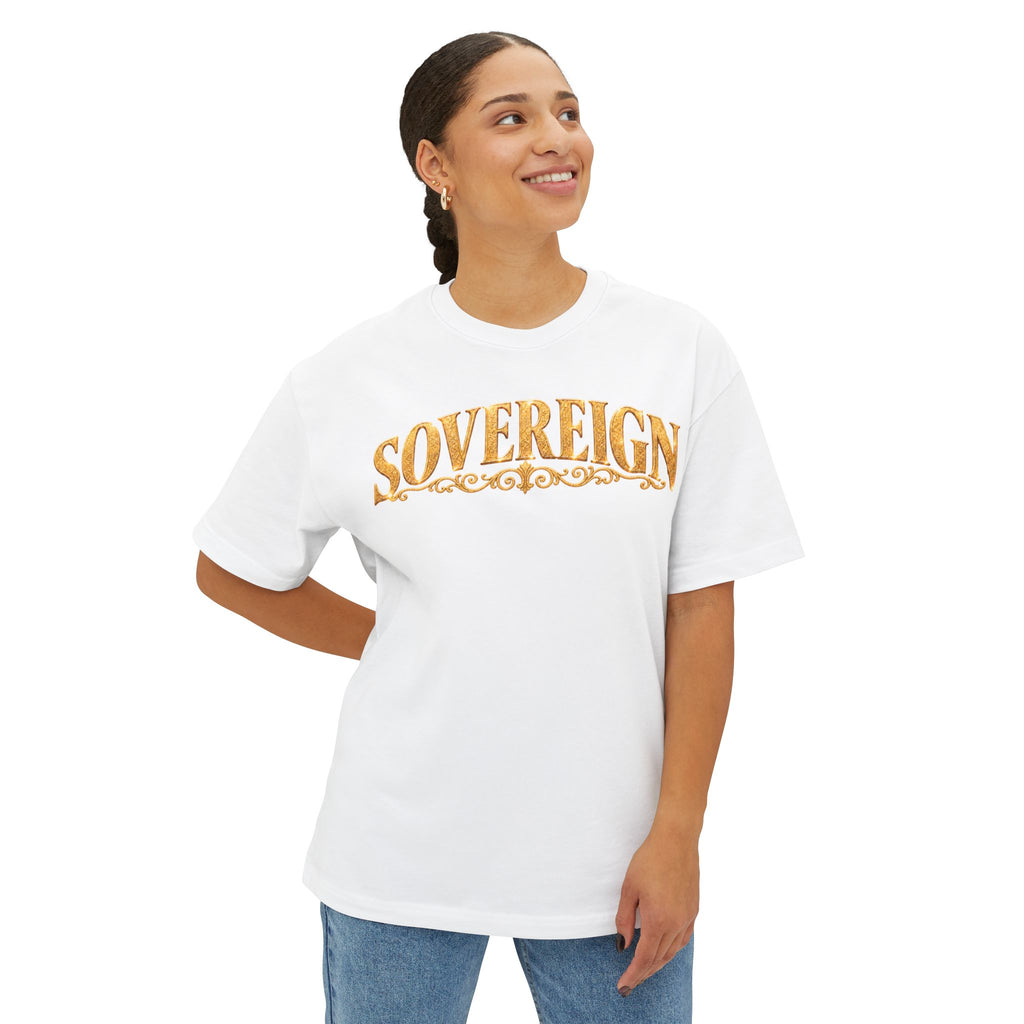 Sovereign Gold Cross T‑Shirt — Ornate Religious Graphic Tee